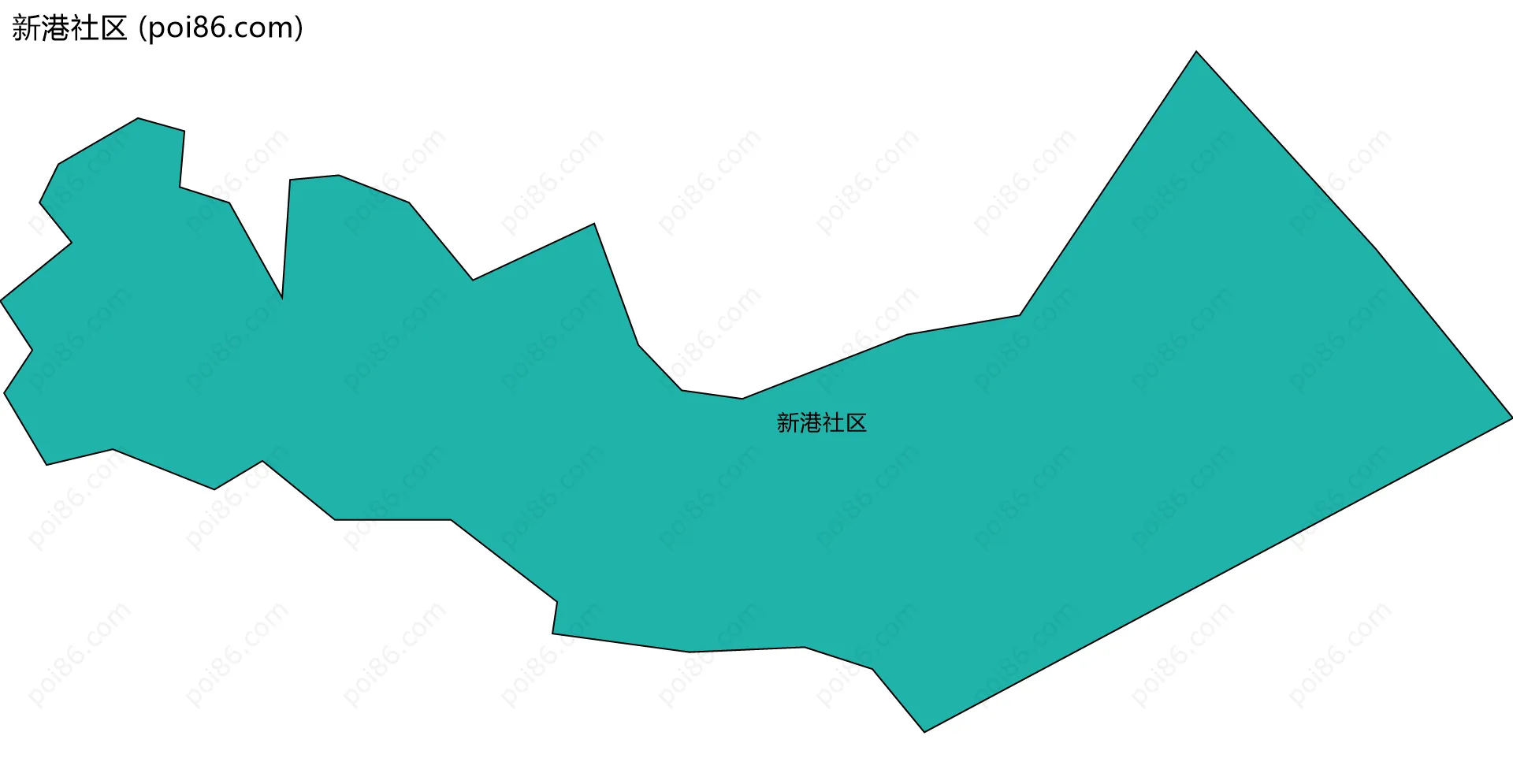 新港社区边界地图