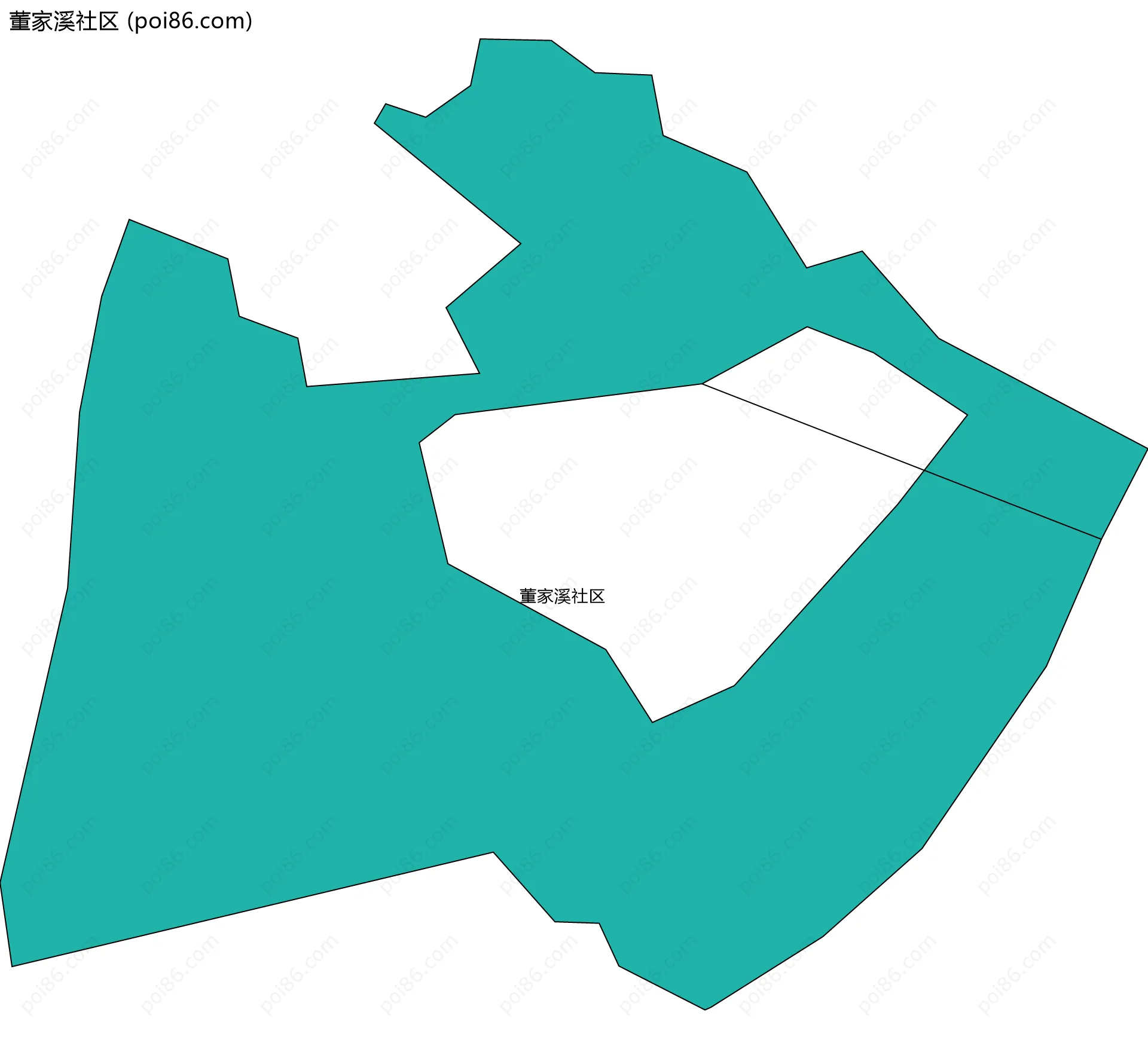 董家溪社区边界地图
