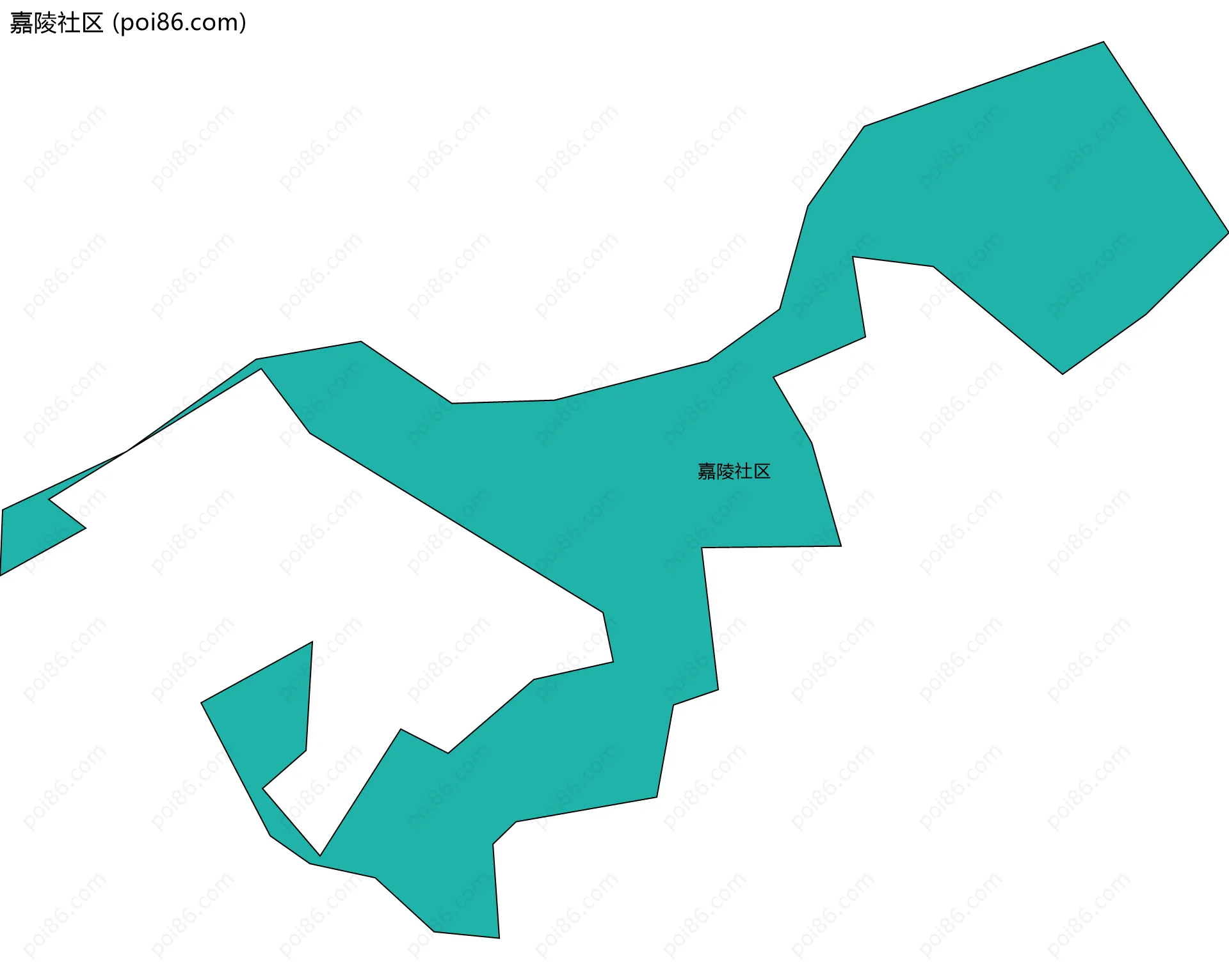 嘉陵社区边界地图