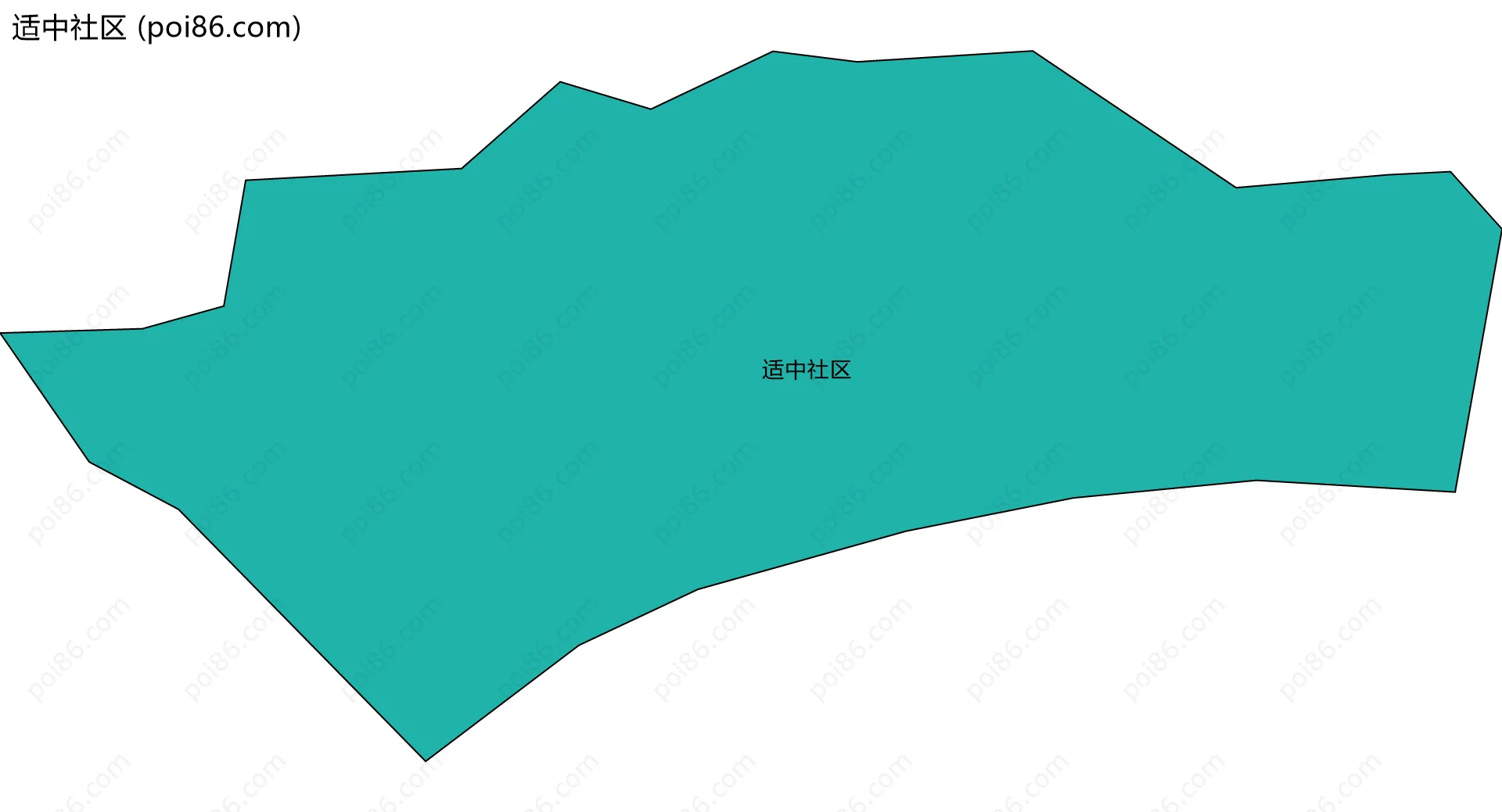 适中社区边界地图