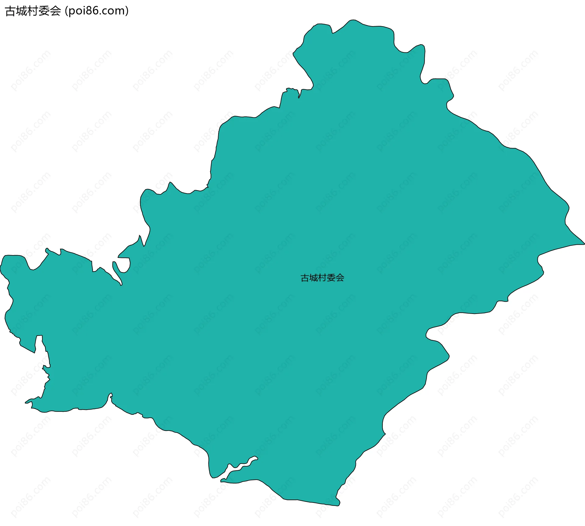 古城村委会边界地图