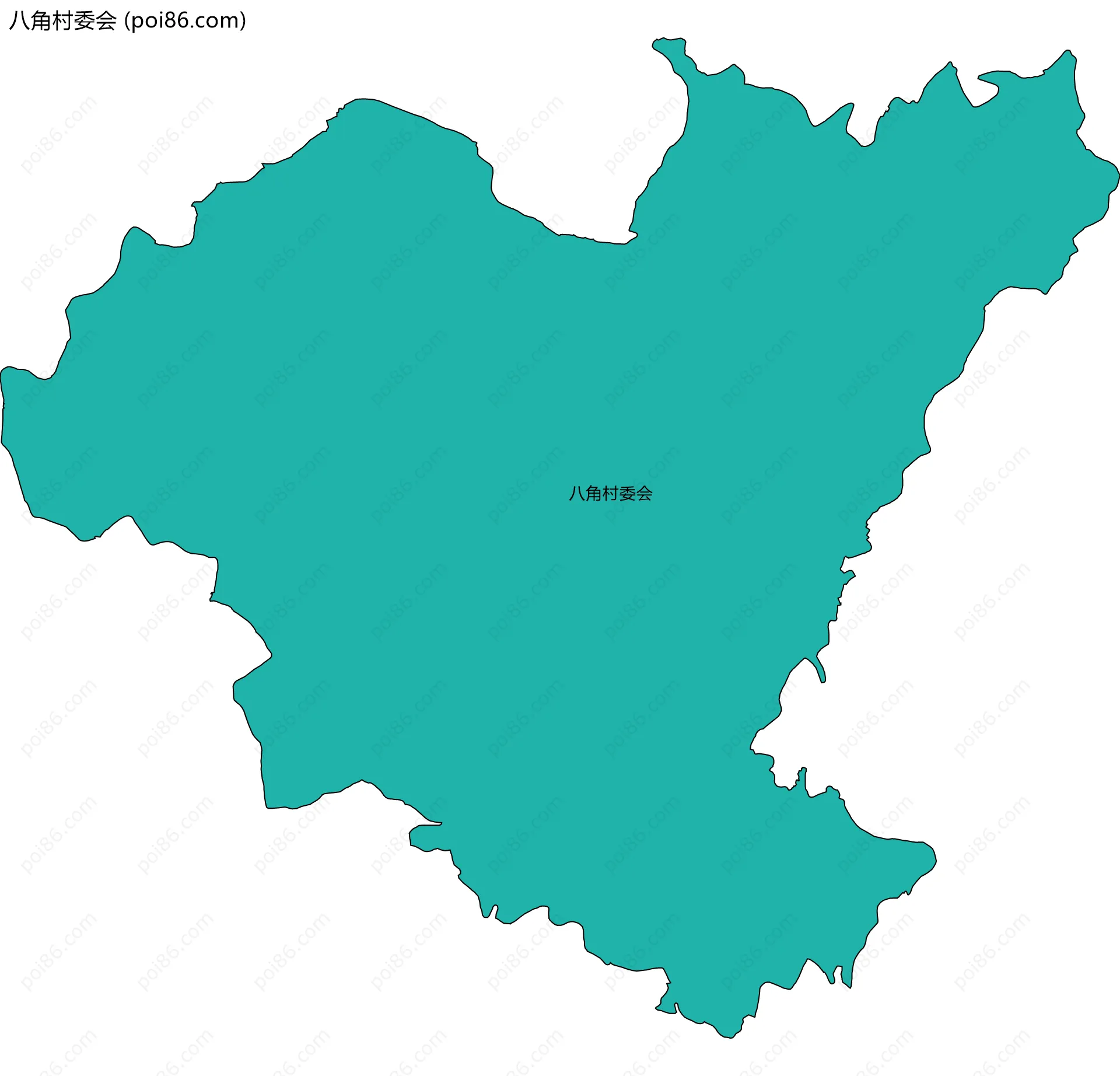 八角村委会边界地图