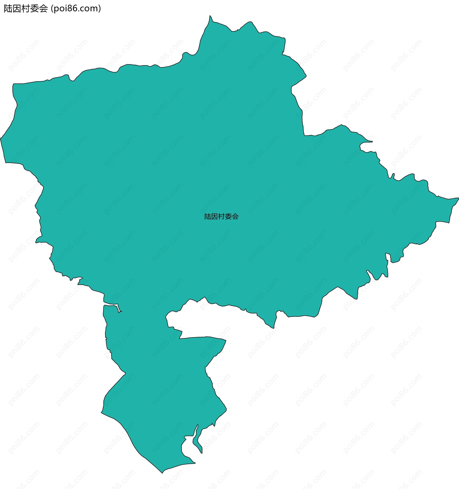 陆因村委会边界地图