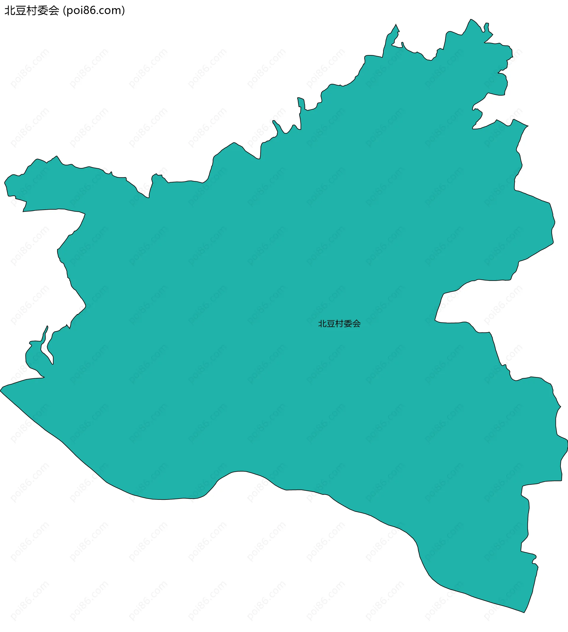 北豆村委会边界地图