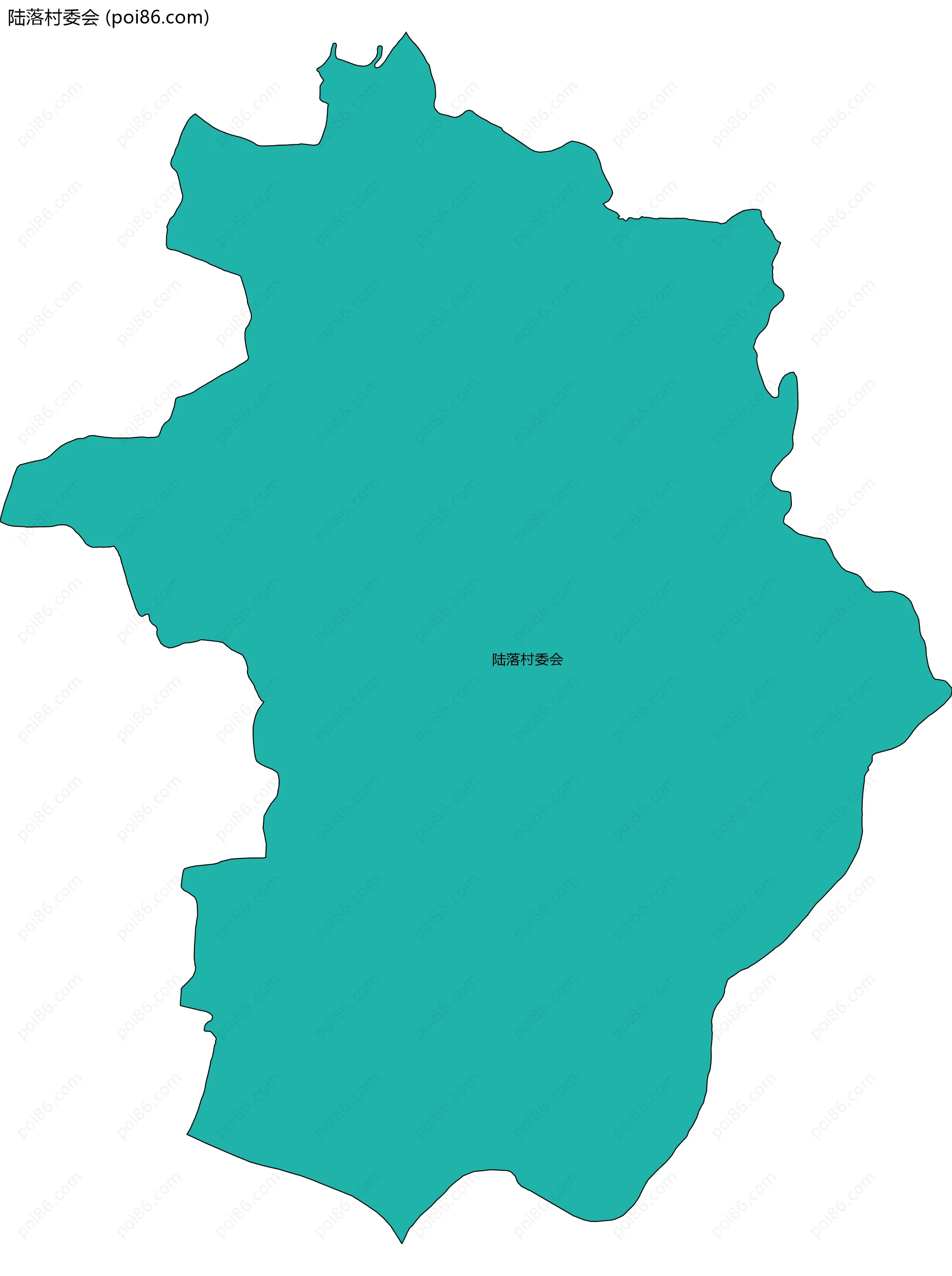 陆落村委会边界地图