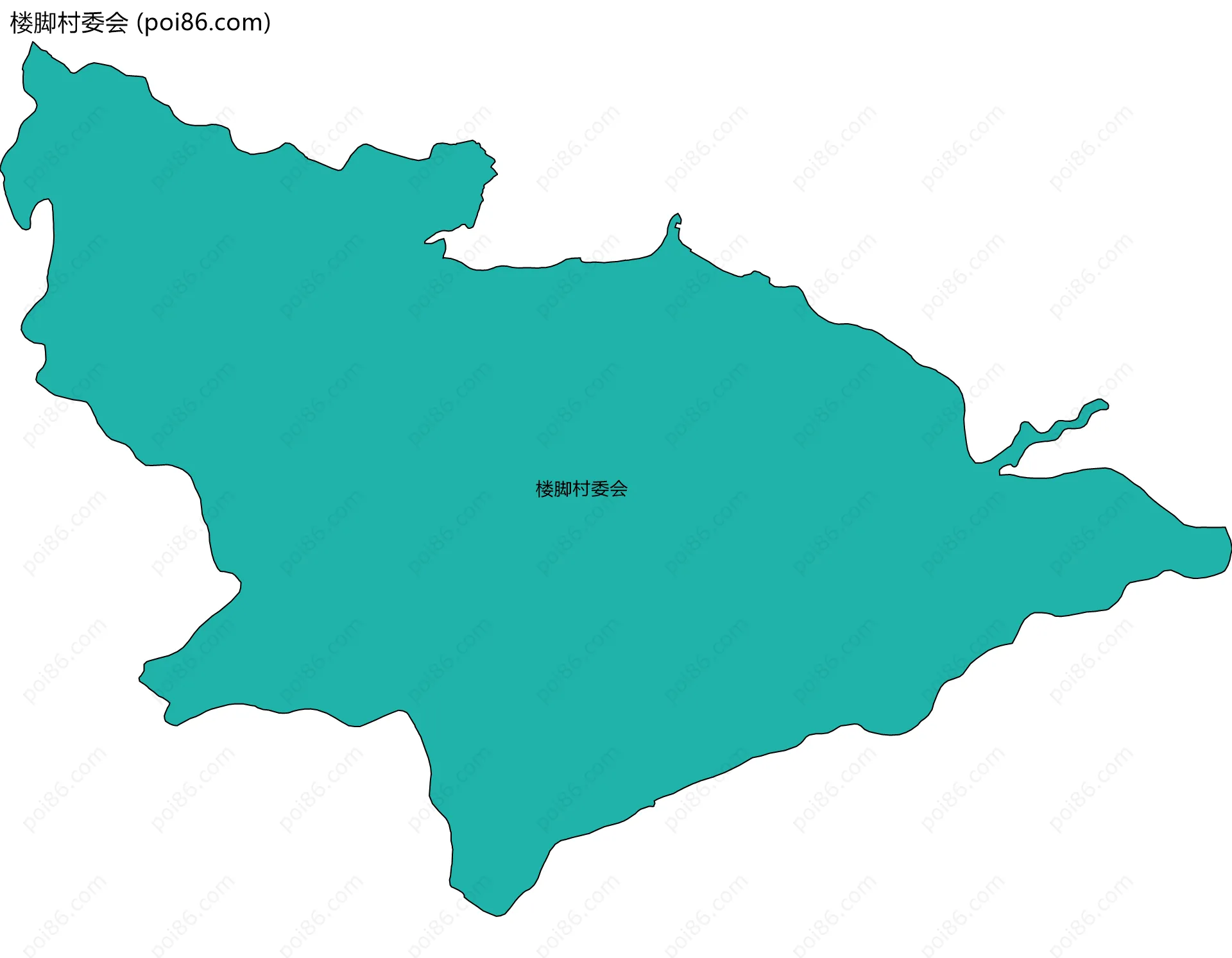 楼脚村委会边界地图