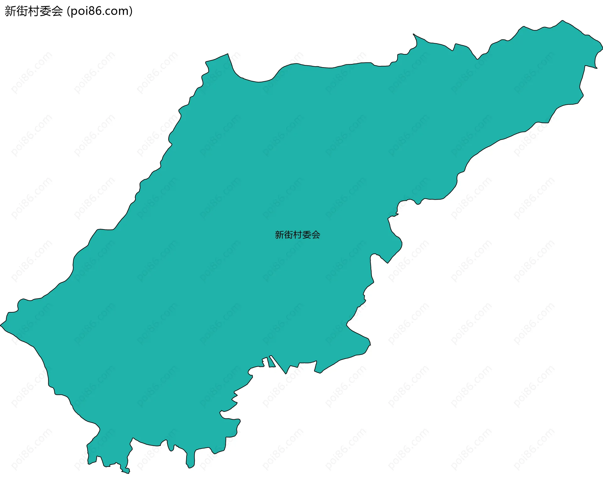 新街村委会边界地图