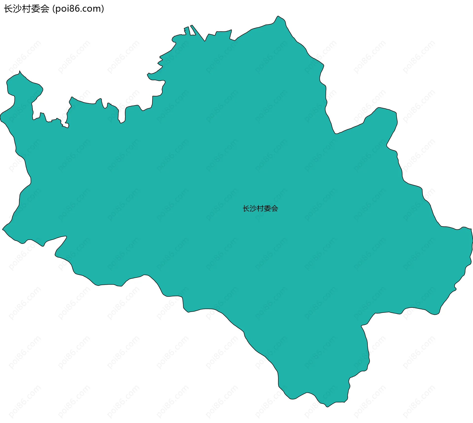 长沙村委会边界地图