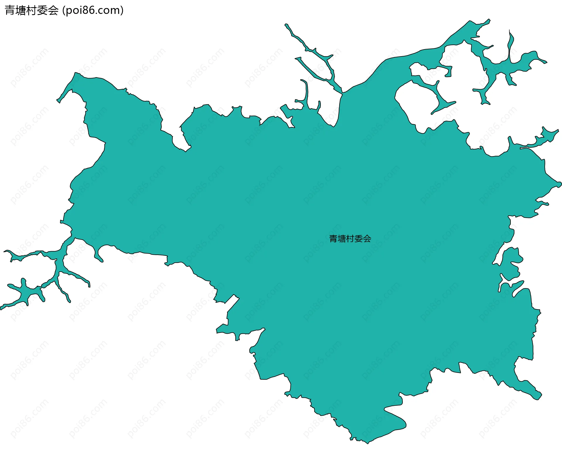 青塘村委会边界地图