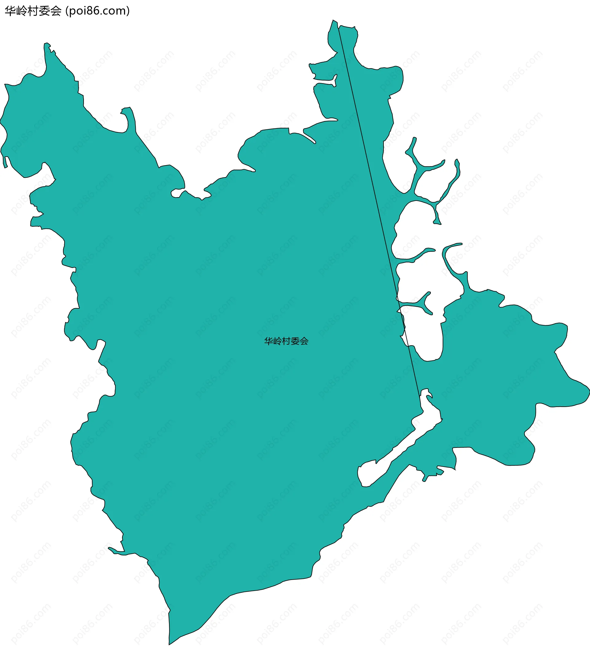 华岭村委会边界地图