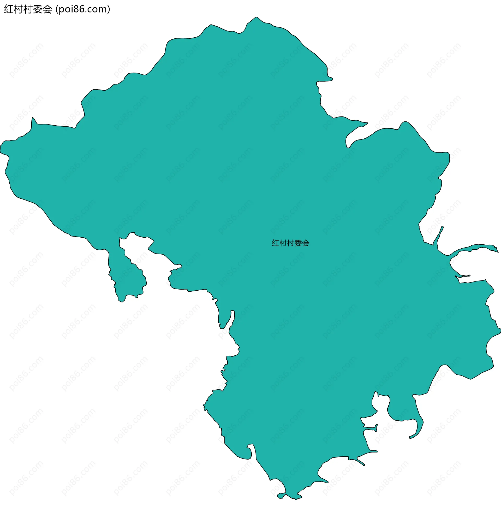 红村村委会边界地图