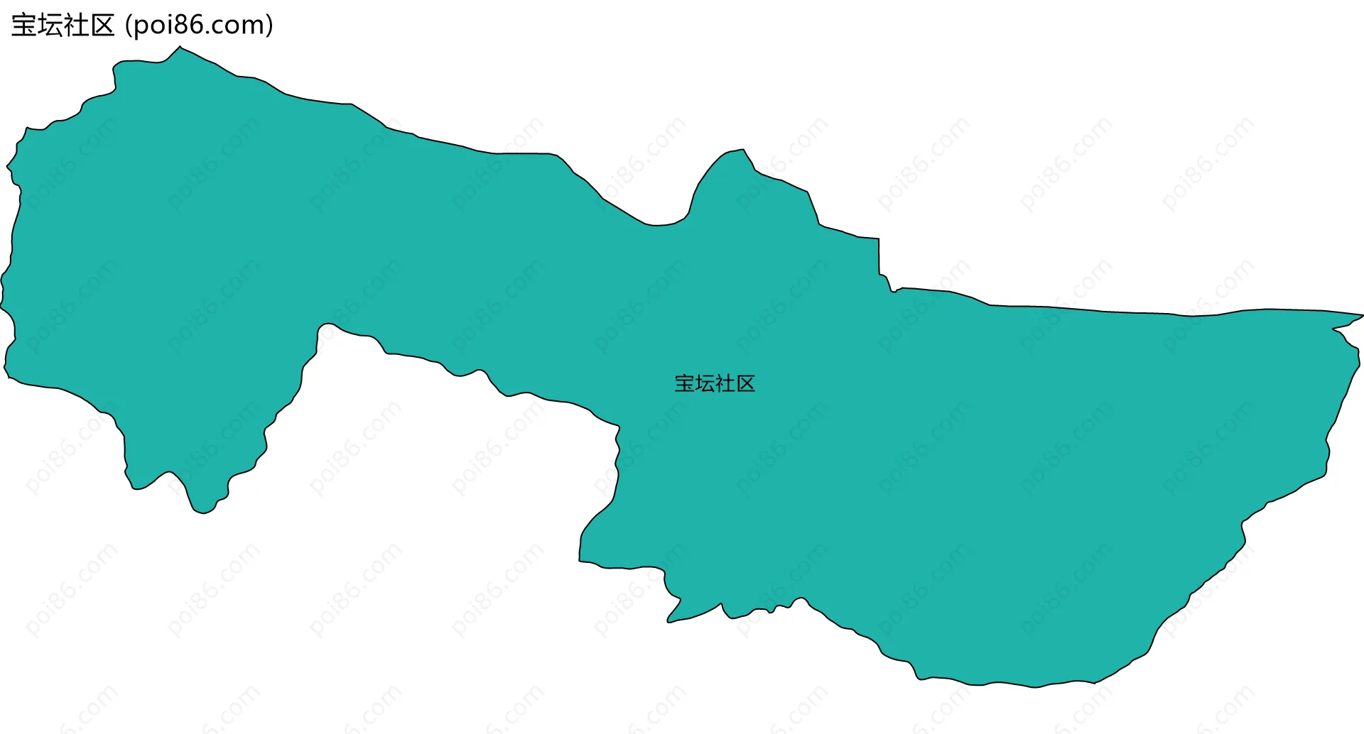 宝坛社区边界地图