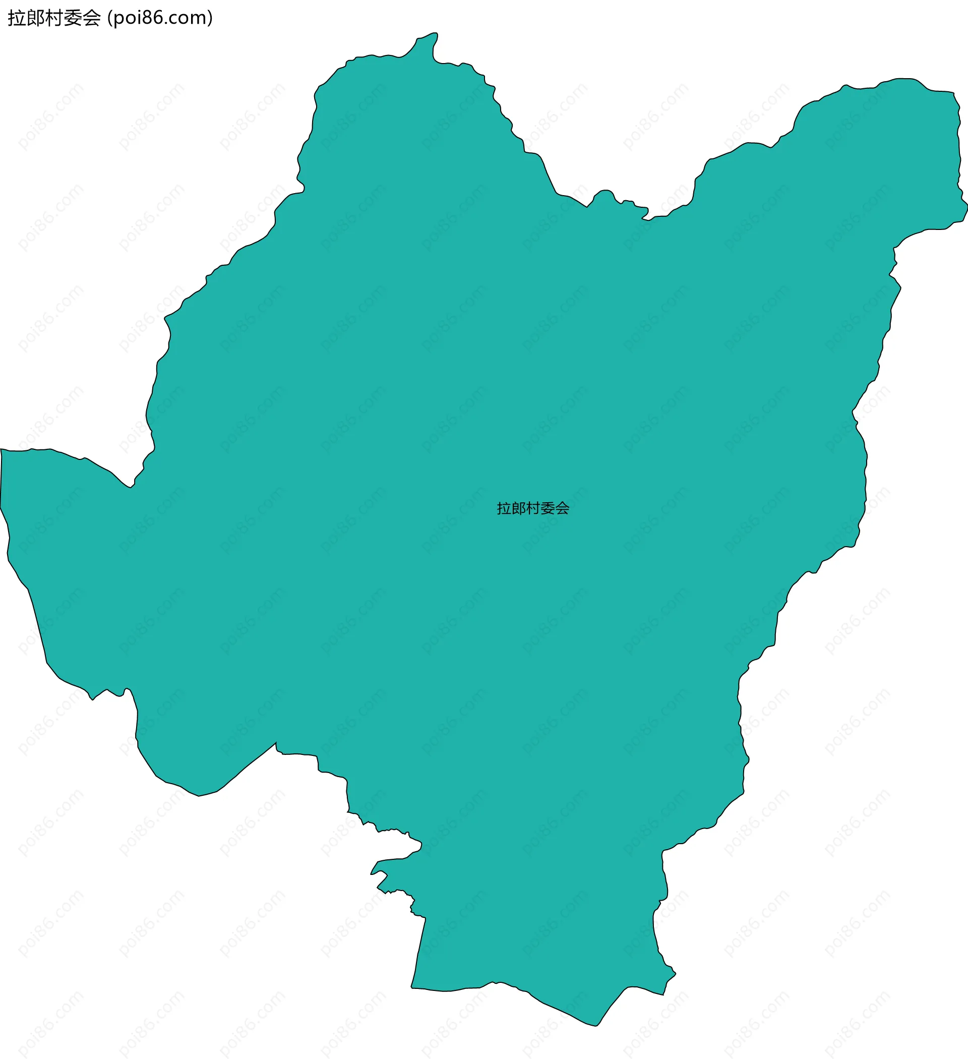 拉郎村委会边界地图