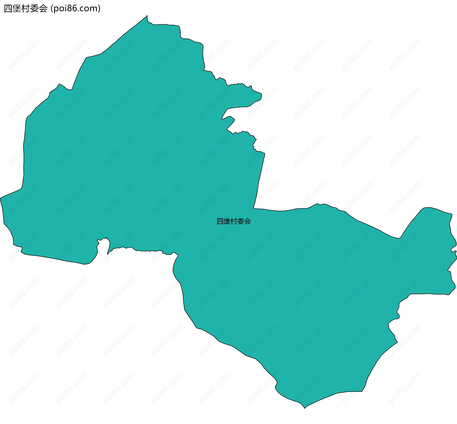 四堡村委会边界地图