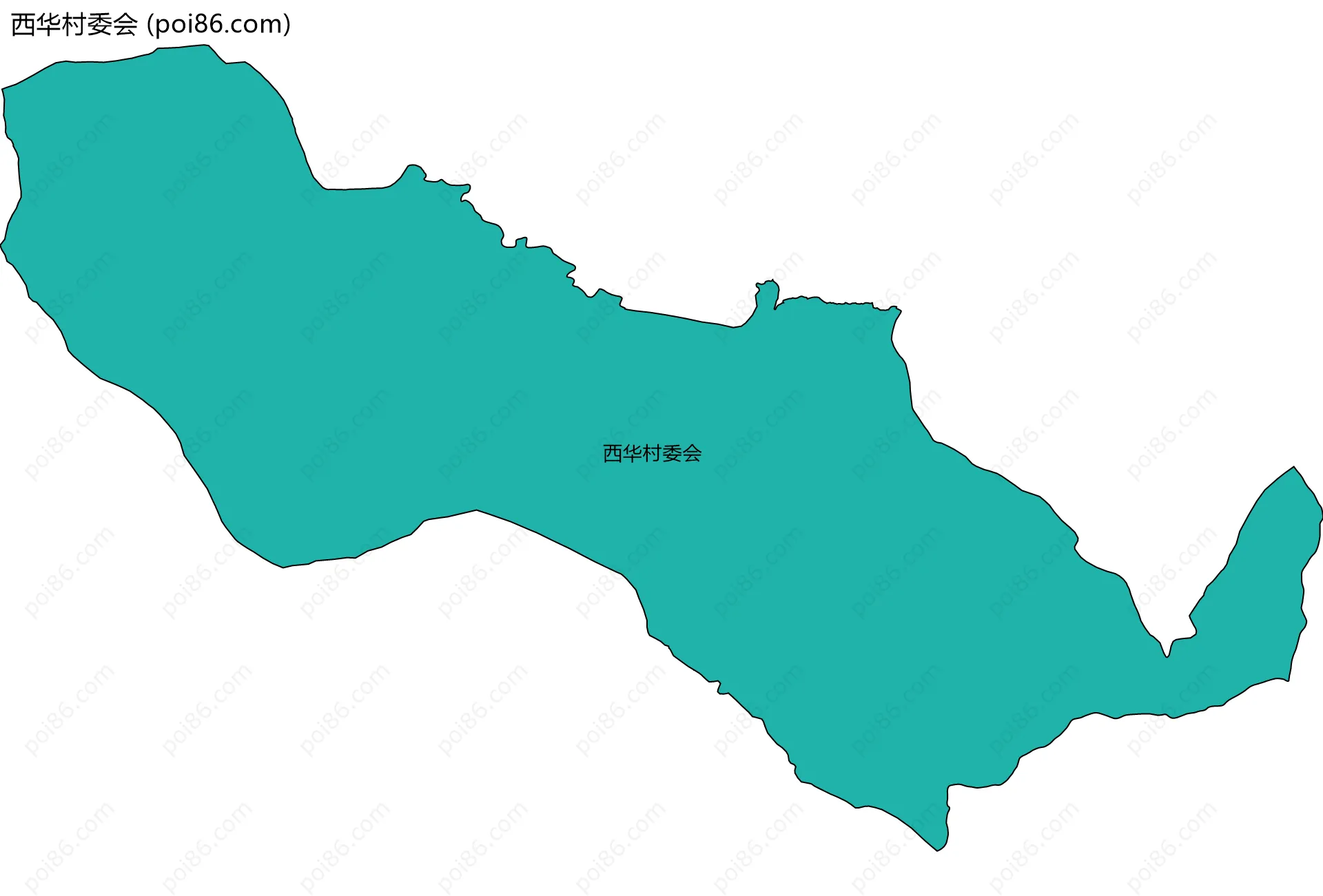 西华村委会边界地图