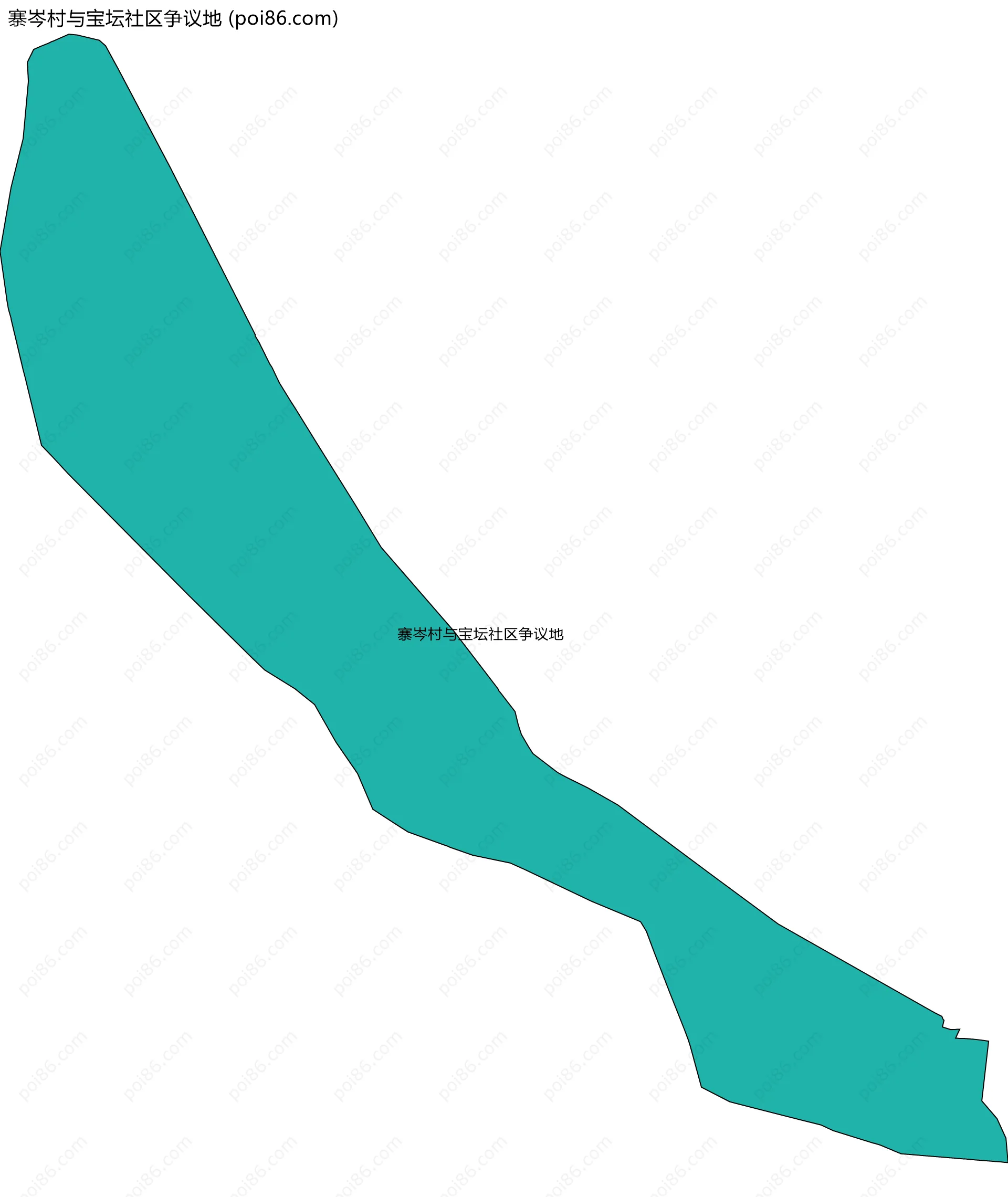 寨岑村与宝坛社区争议地边界地图