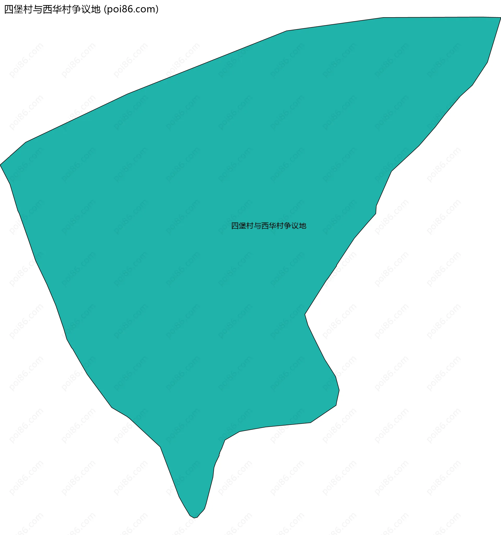 四堡村与西华村争议地边界地图