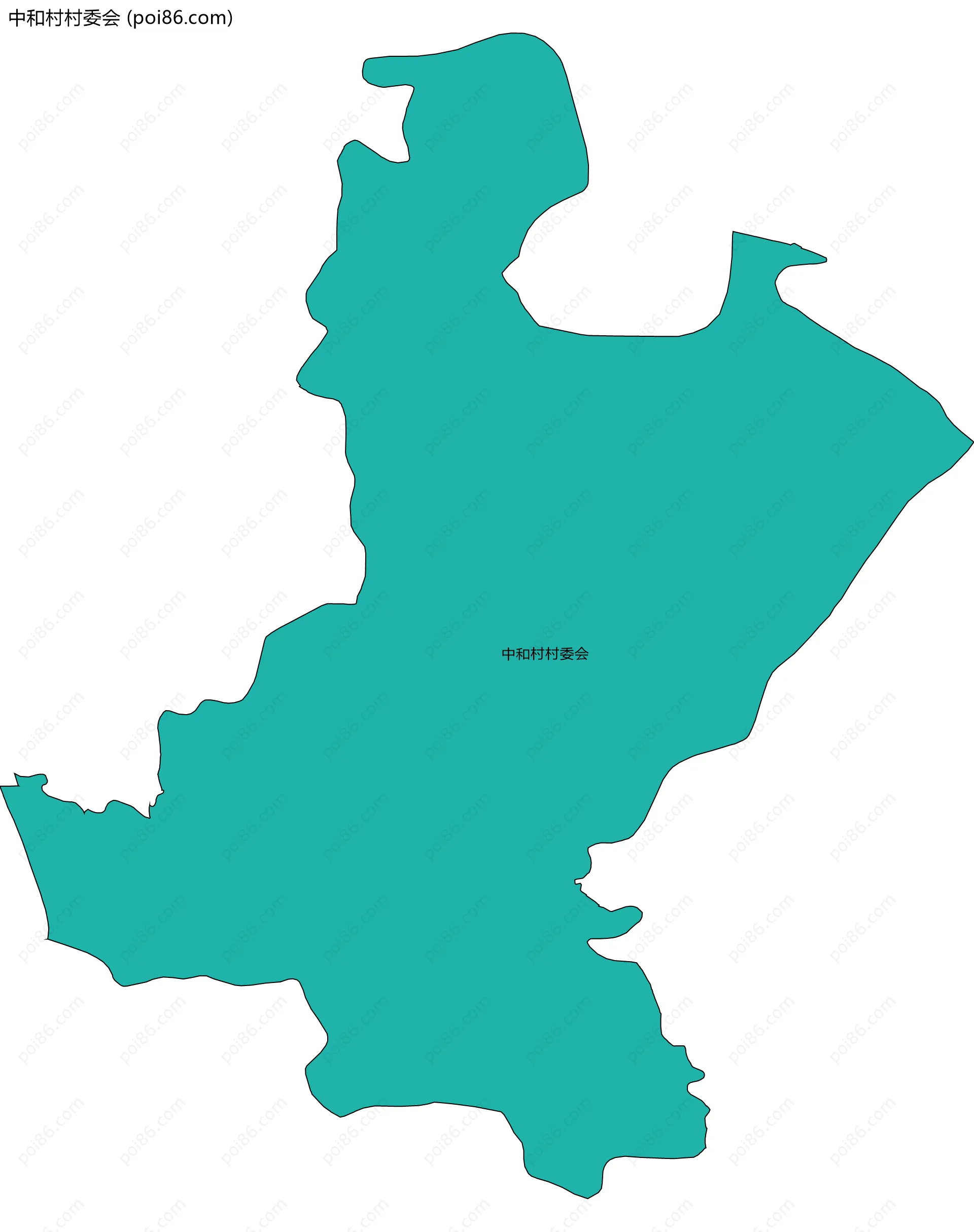 中和村村委会边界地图