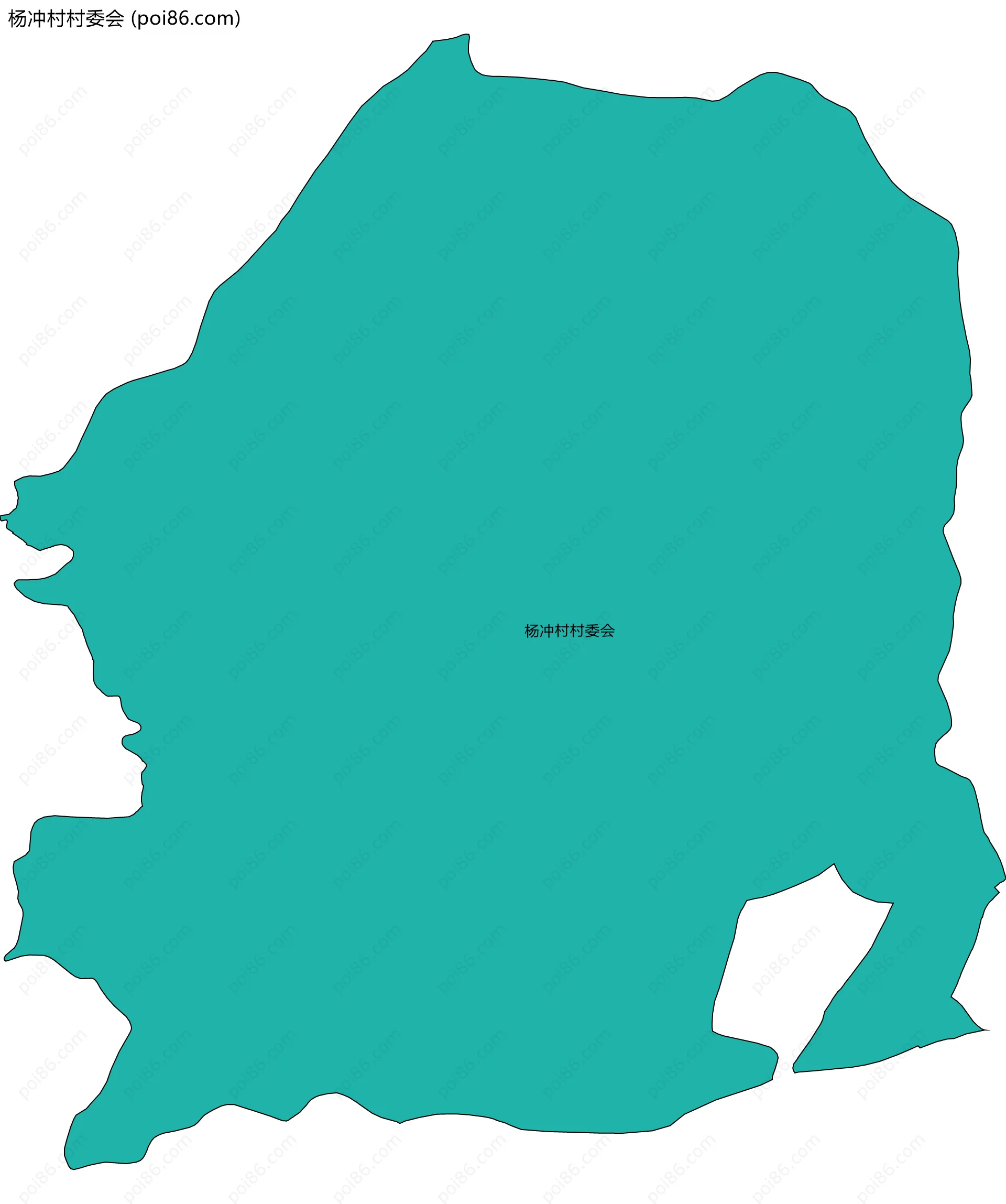 杨冲村村委会边界地图