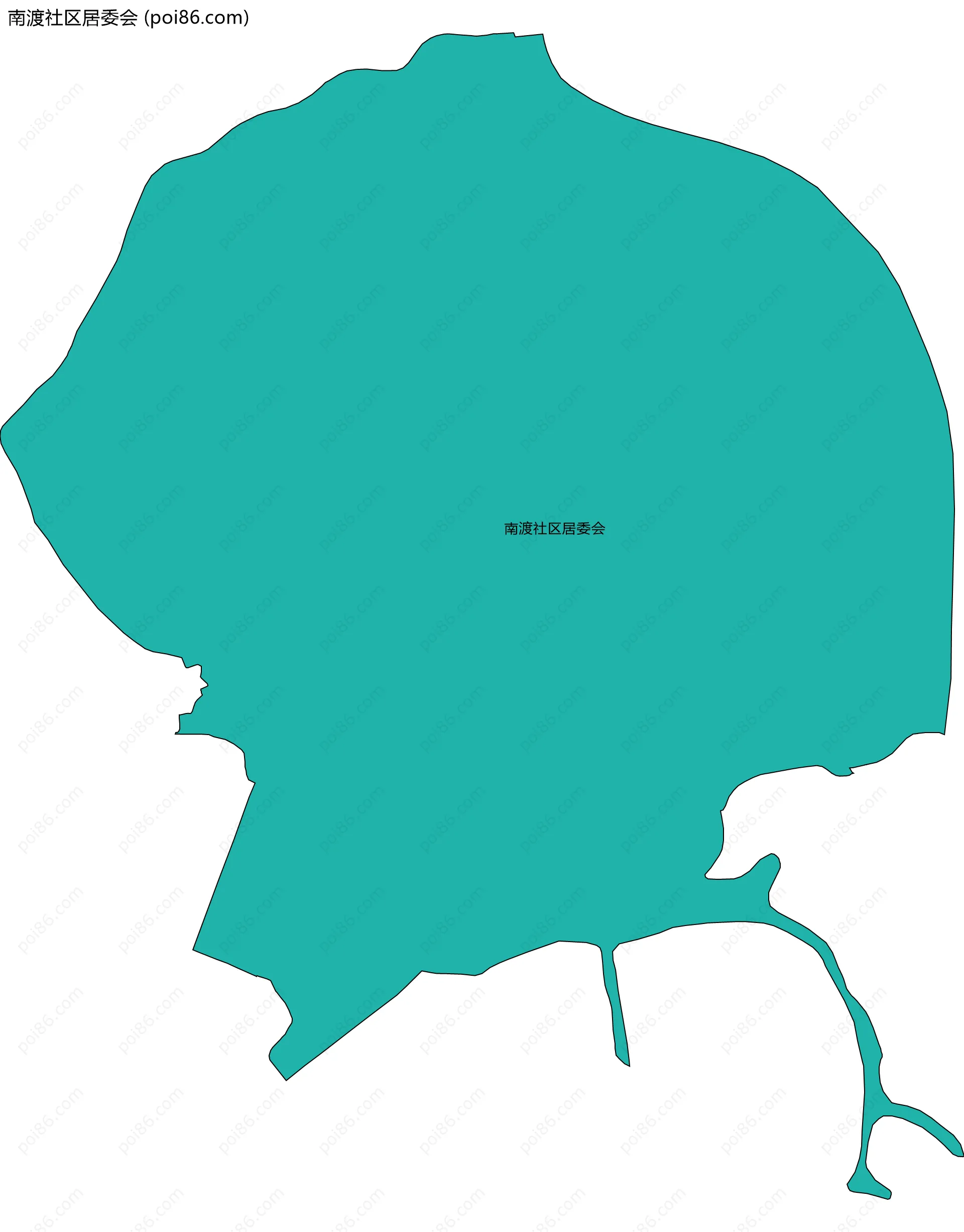 南渡社区居委会边界地图