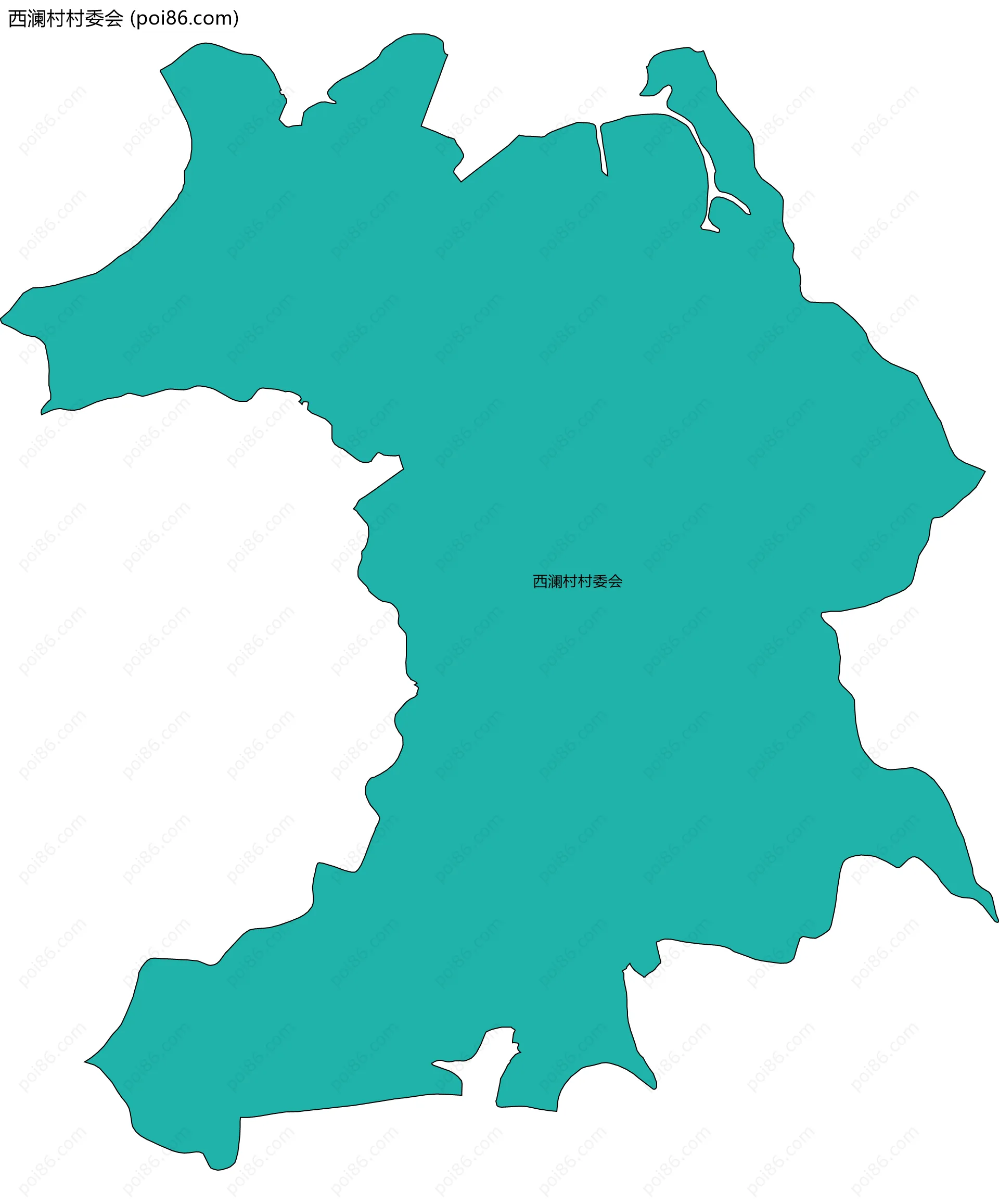 西澜村村委会边界地图