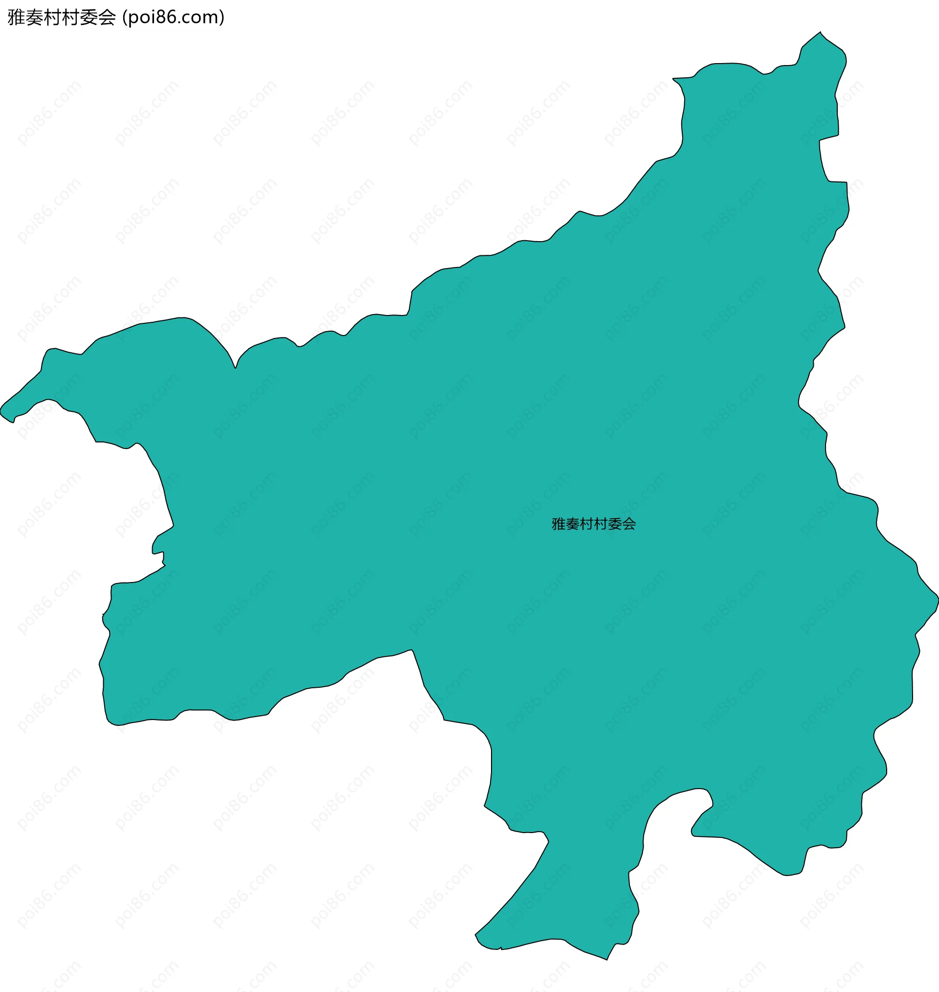 雅奏村村委会边界地图