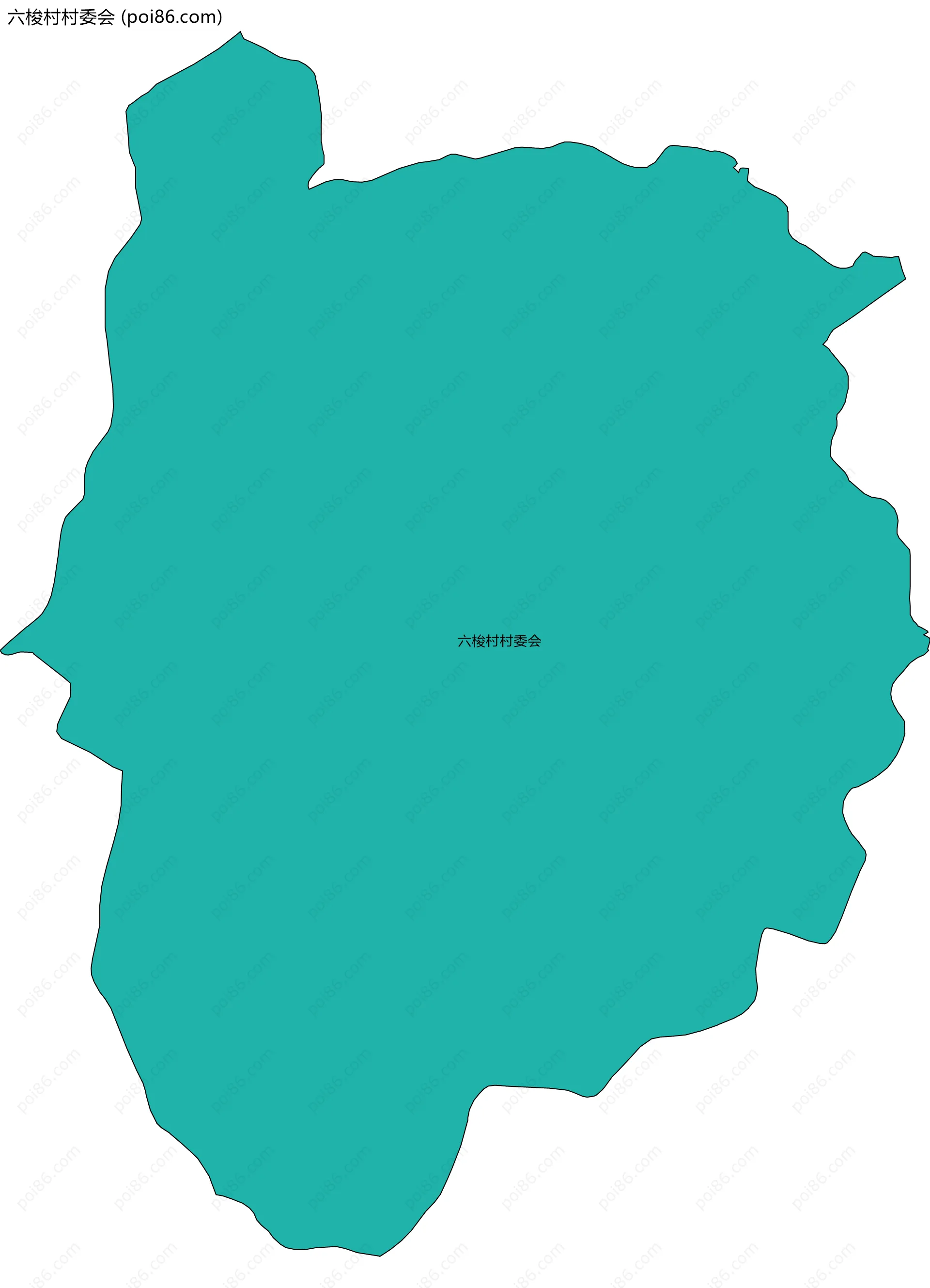 六梭村村委会边界地图