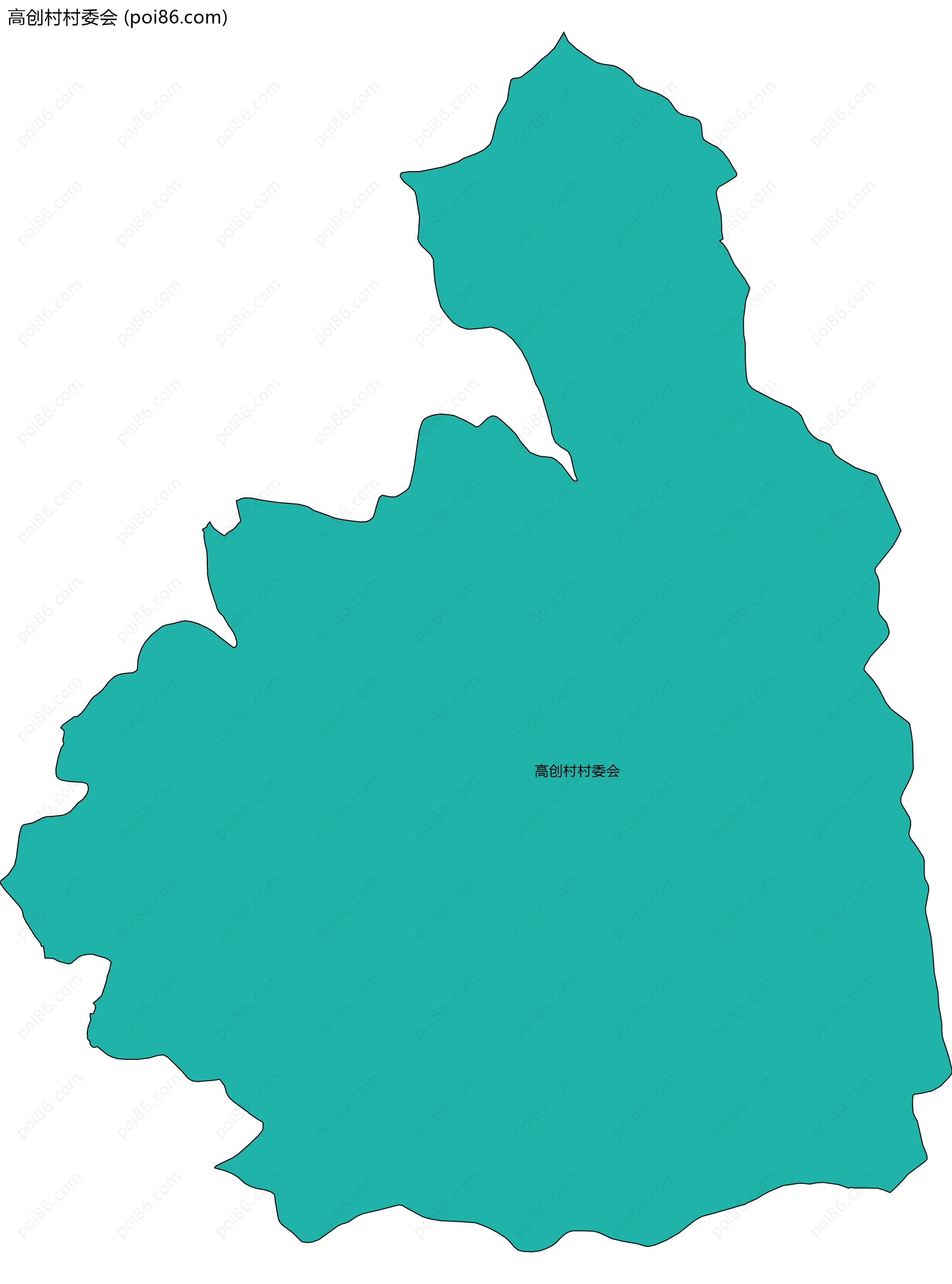 高创村村委会边界地图