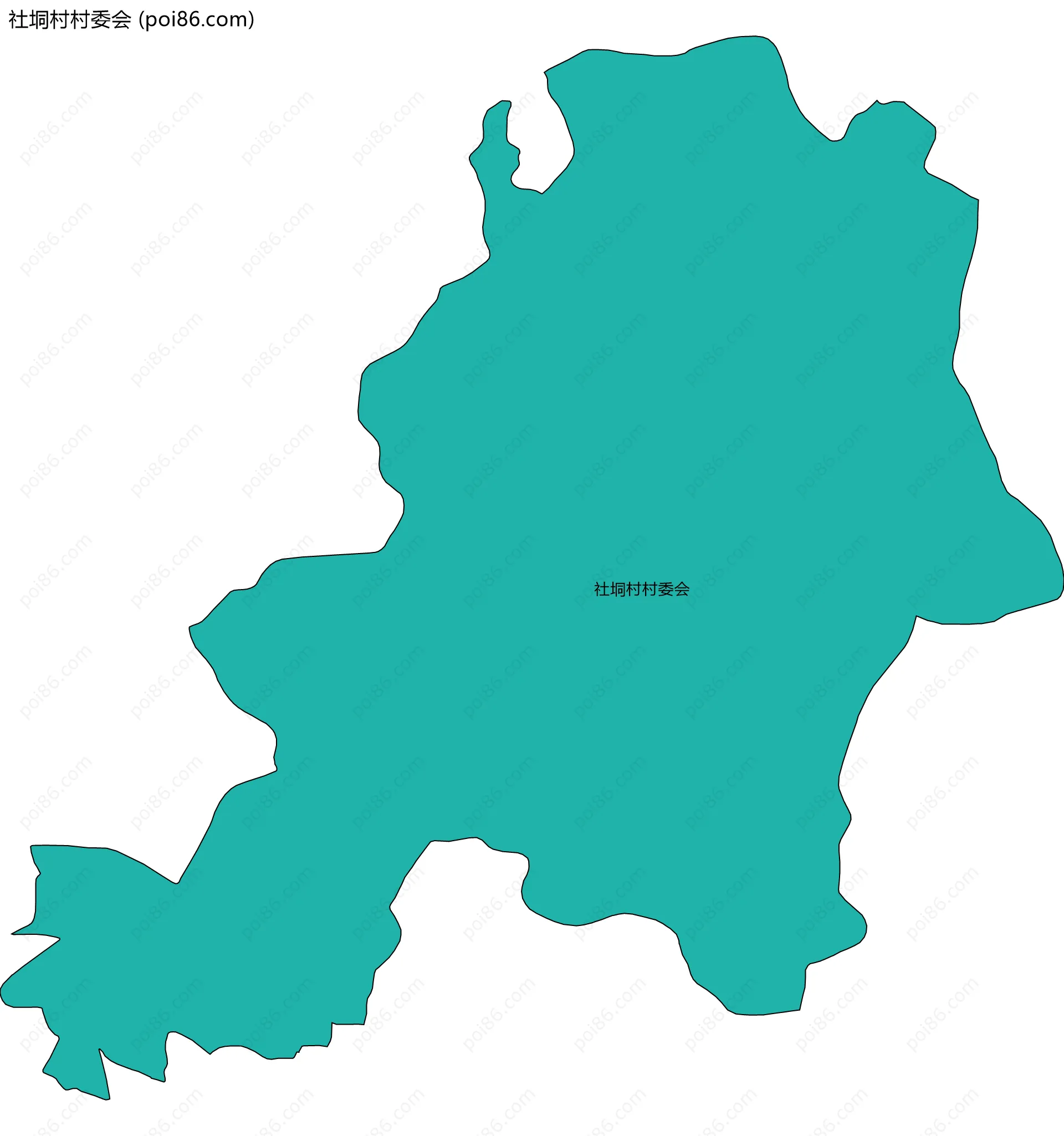 社垌村村委会边界地图