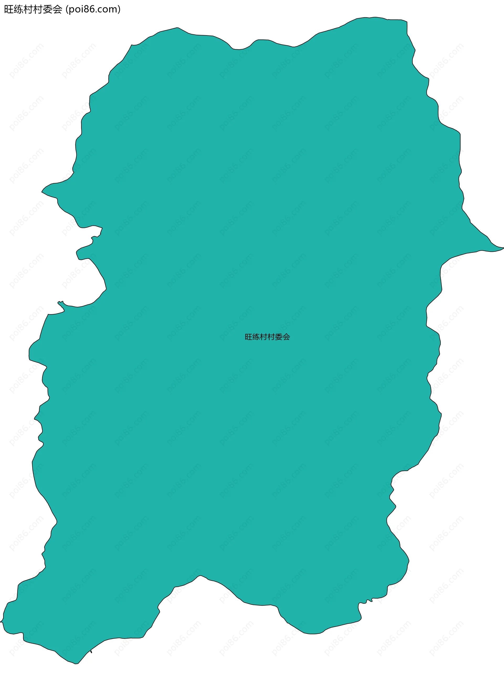 旺练村村委会边界地图