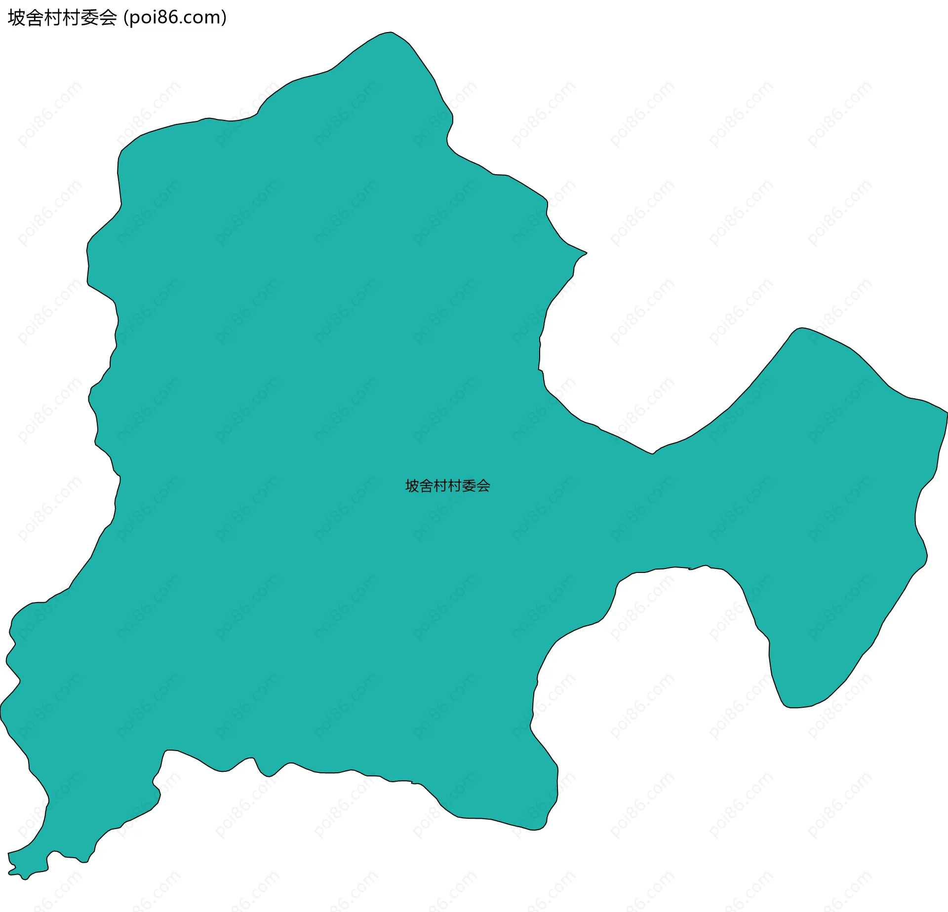 坡舍村村委会边界地图