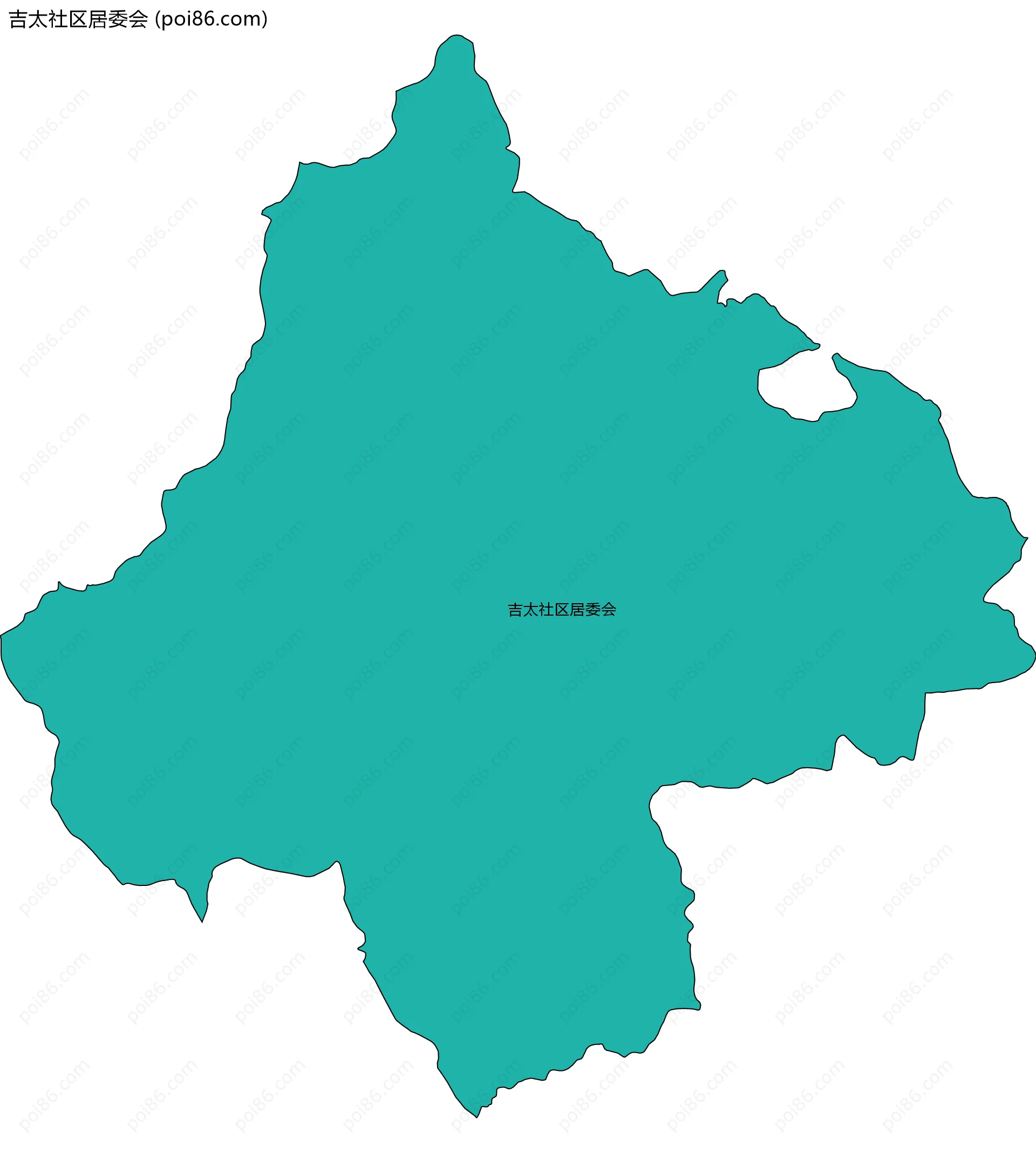 吉太社区居委会边界地图