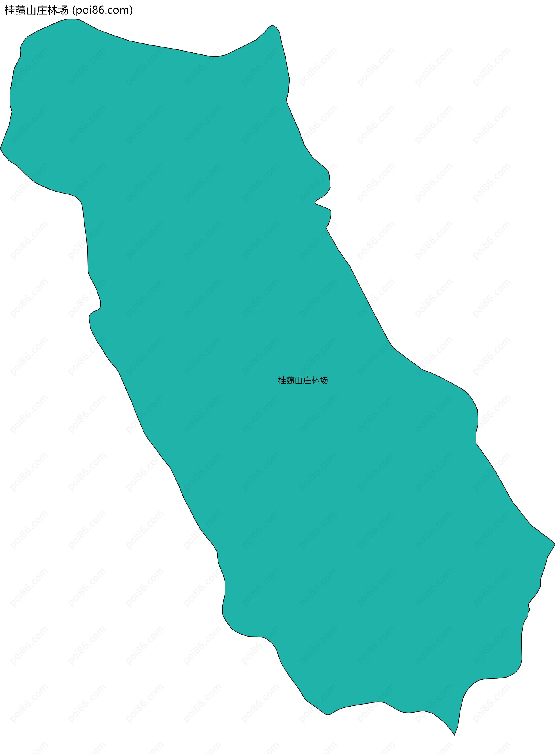 桂蔃山庄林场边界地图