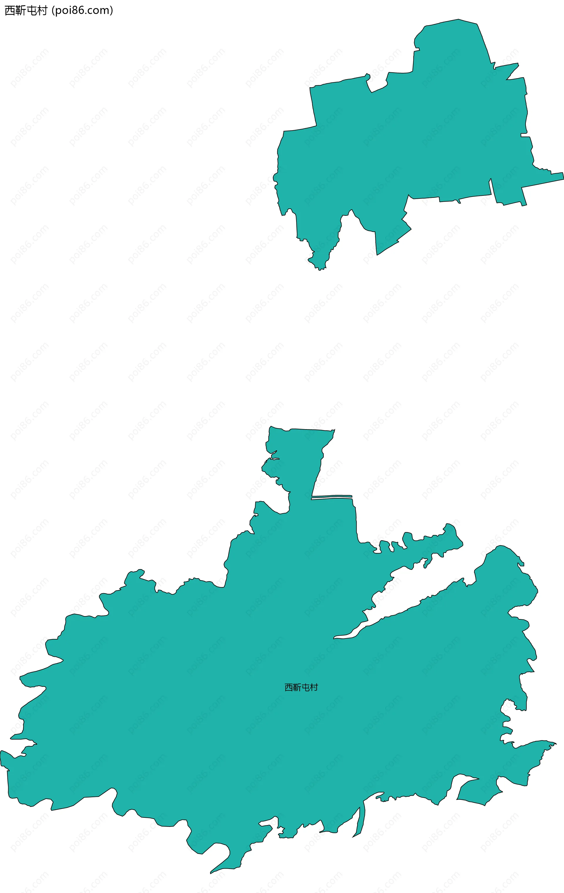 西靳屯村边界地图