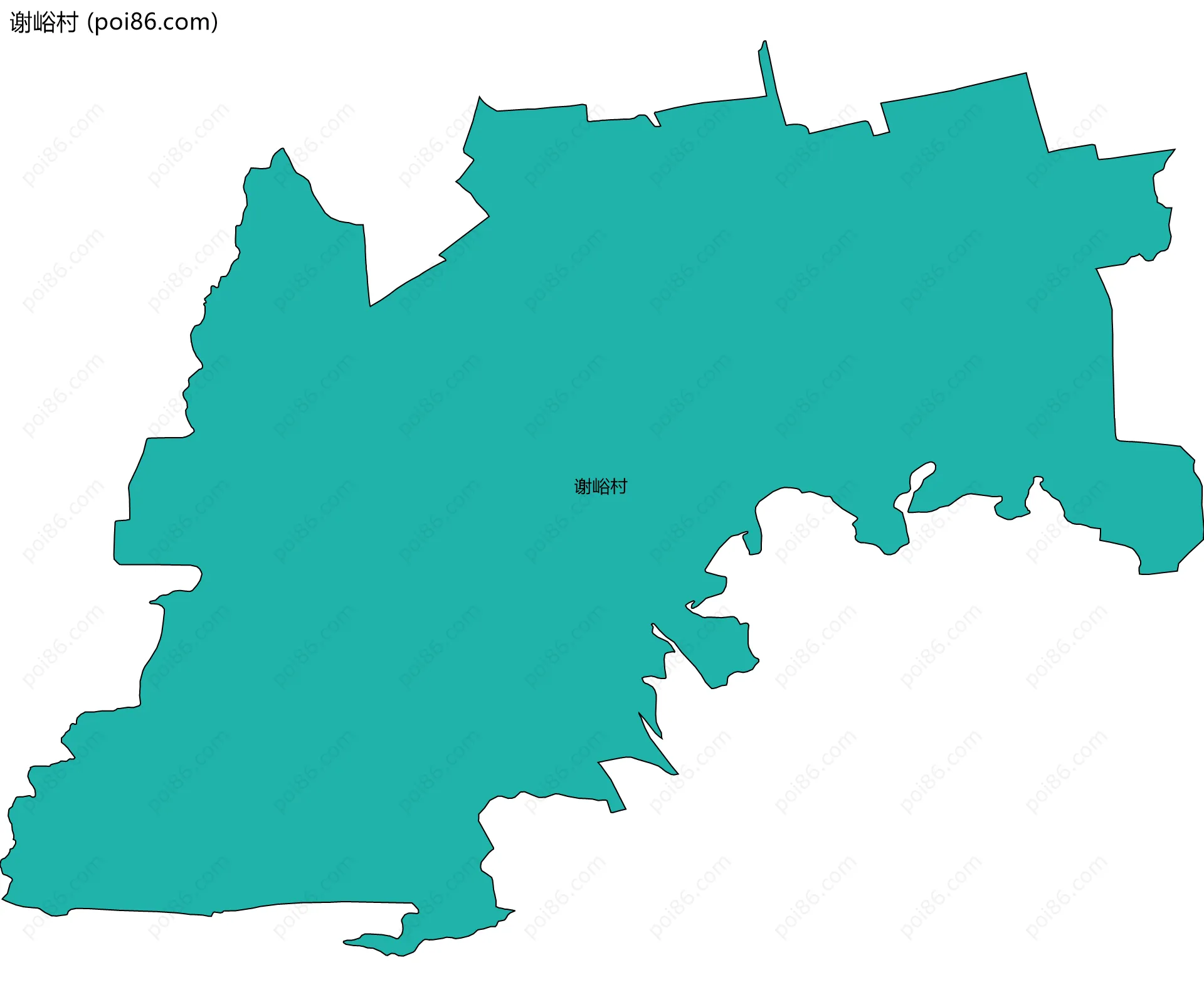 谢峪村边界地图