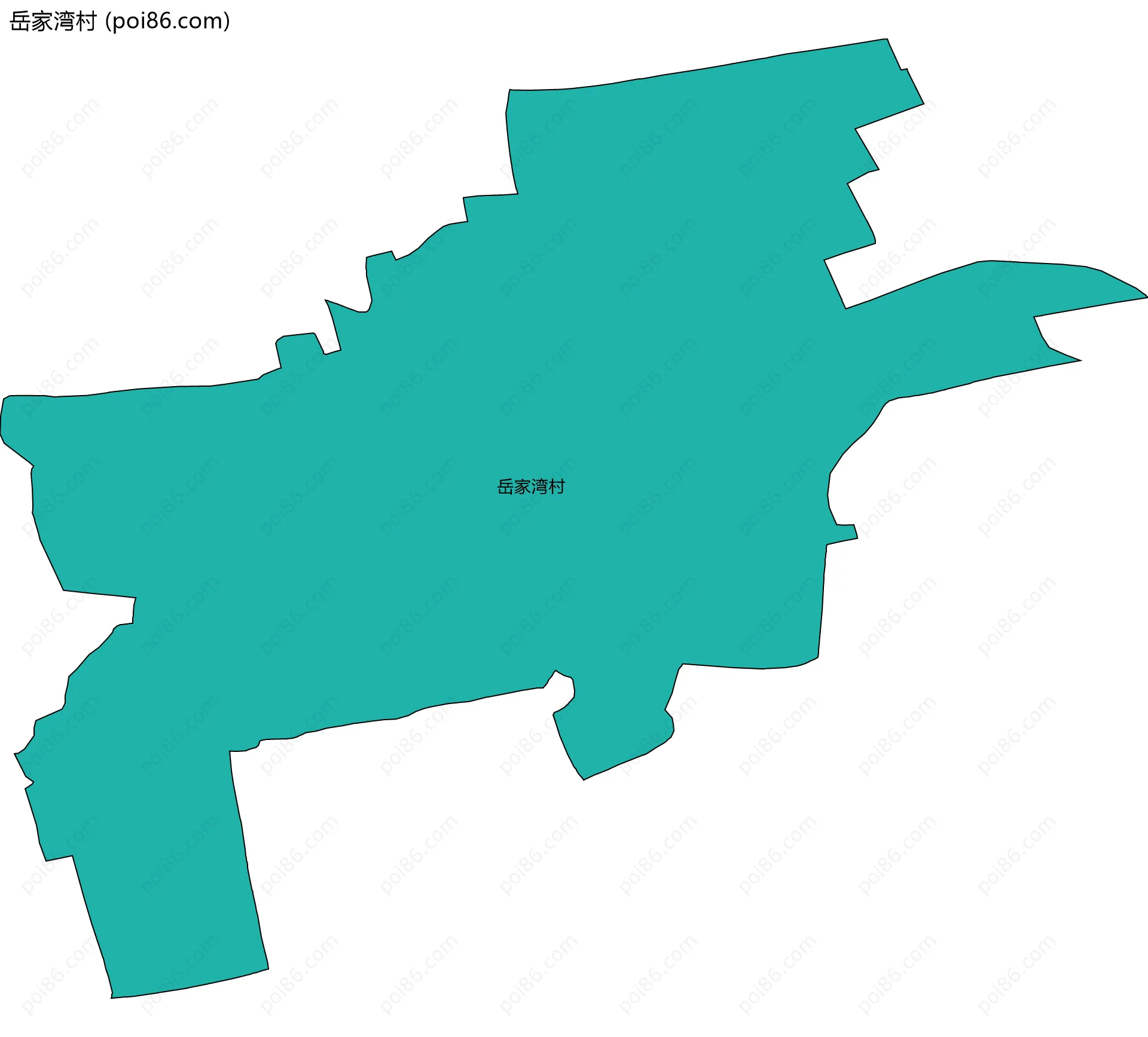岳家湾村边界地图