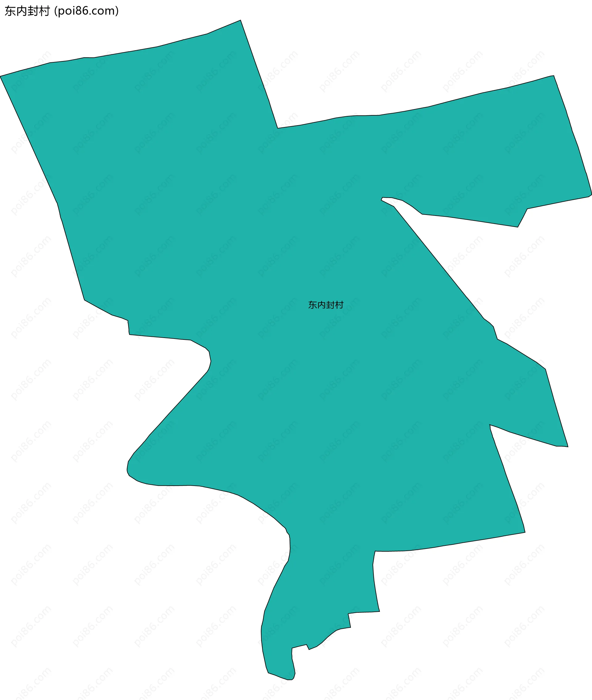 东内封村边界地图