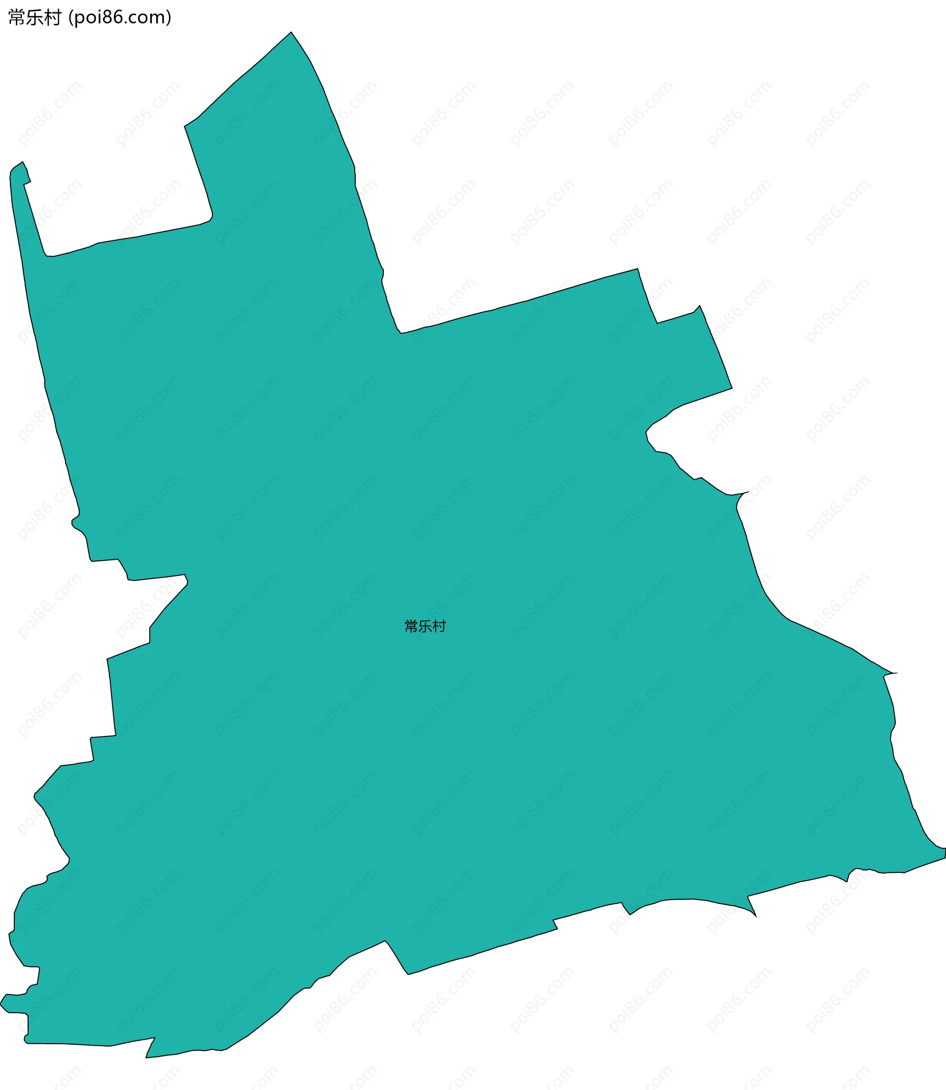 常乐村边界地图