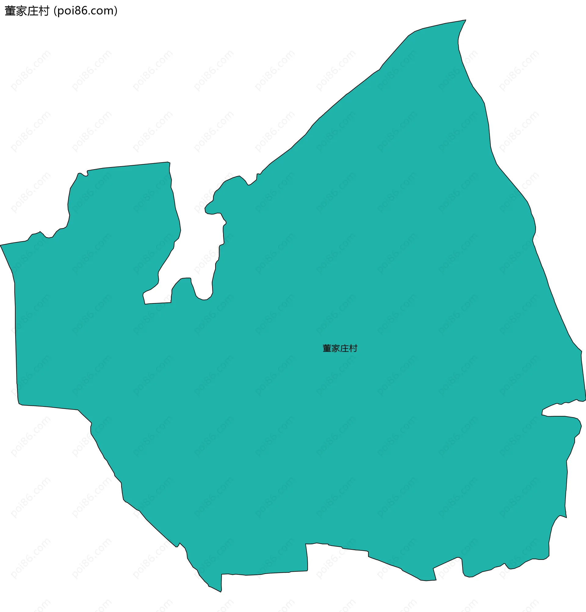 董家庄村边界地图
