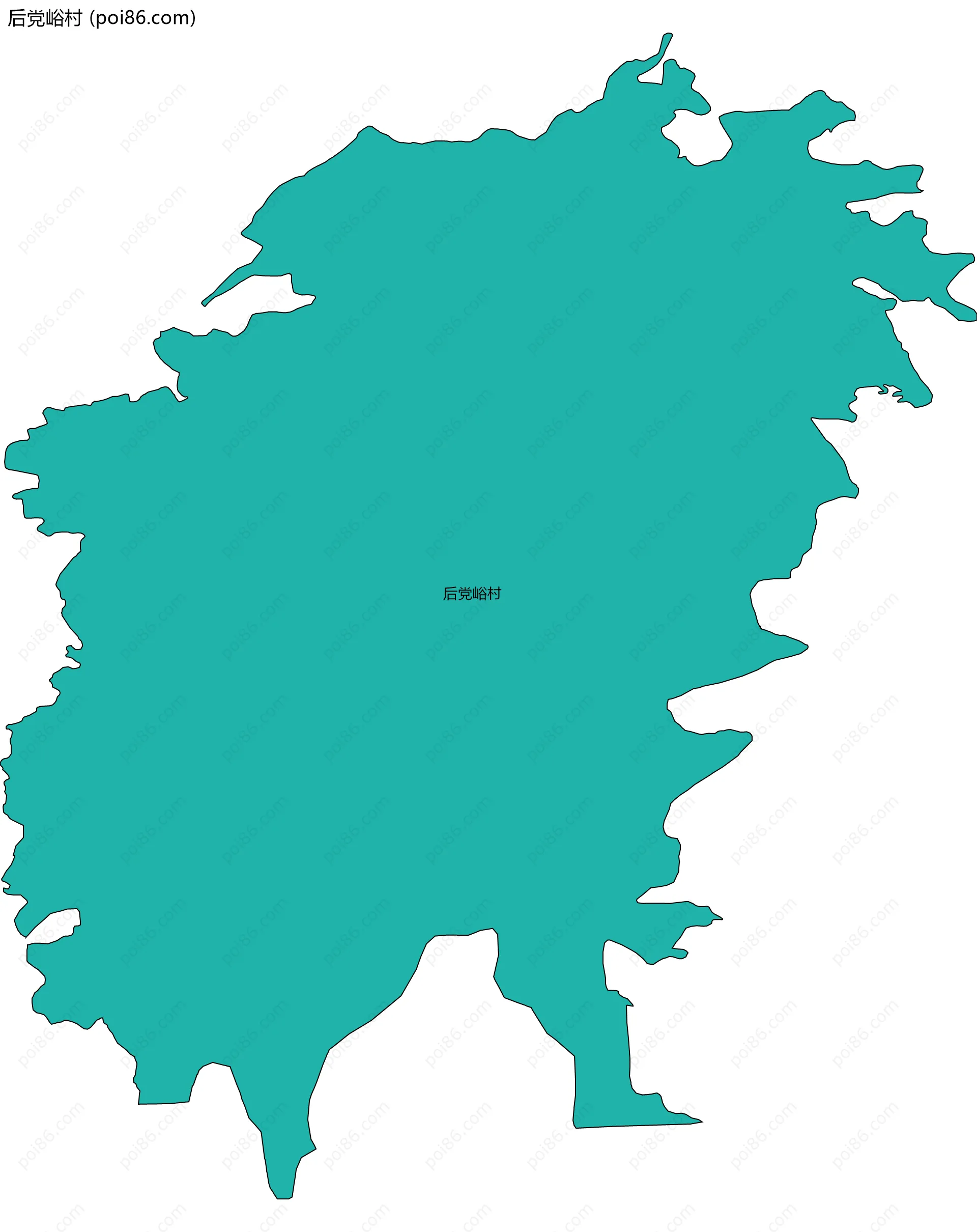 后党峪村边界地图