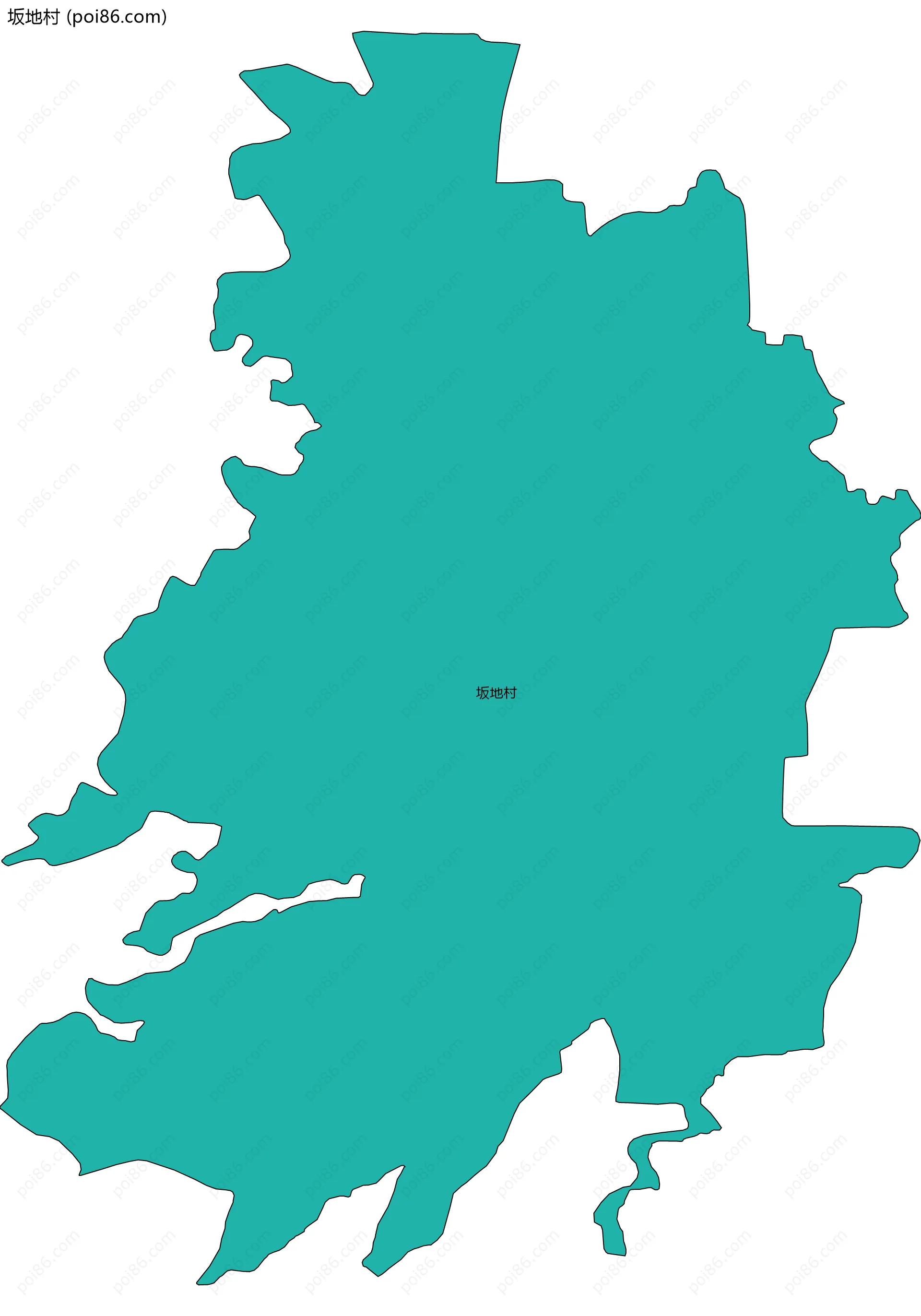 坂地村边界地图