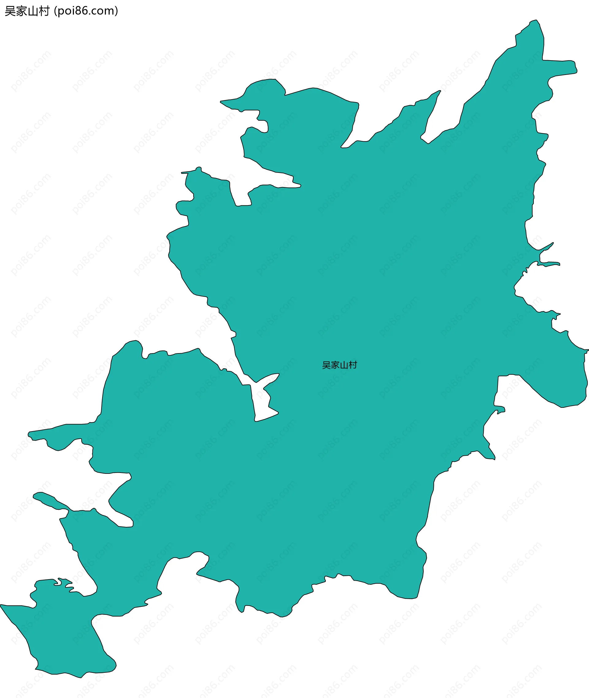 吴家山村边界地图
