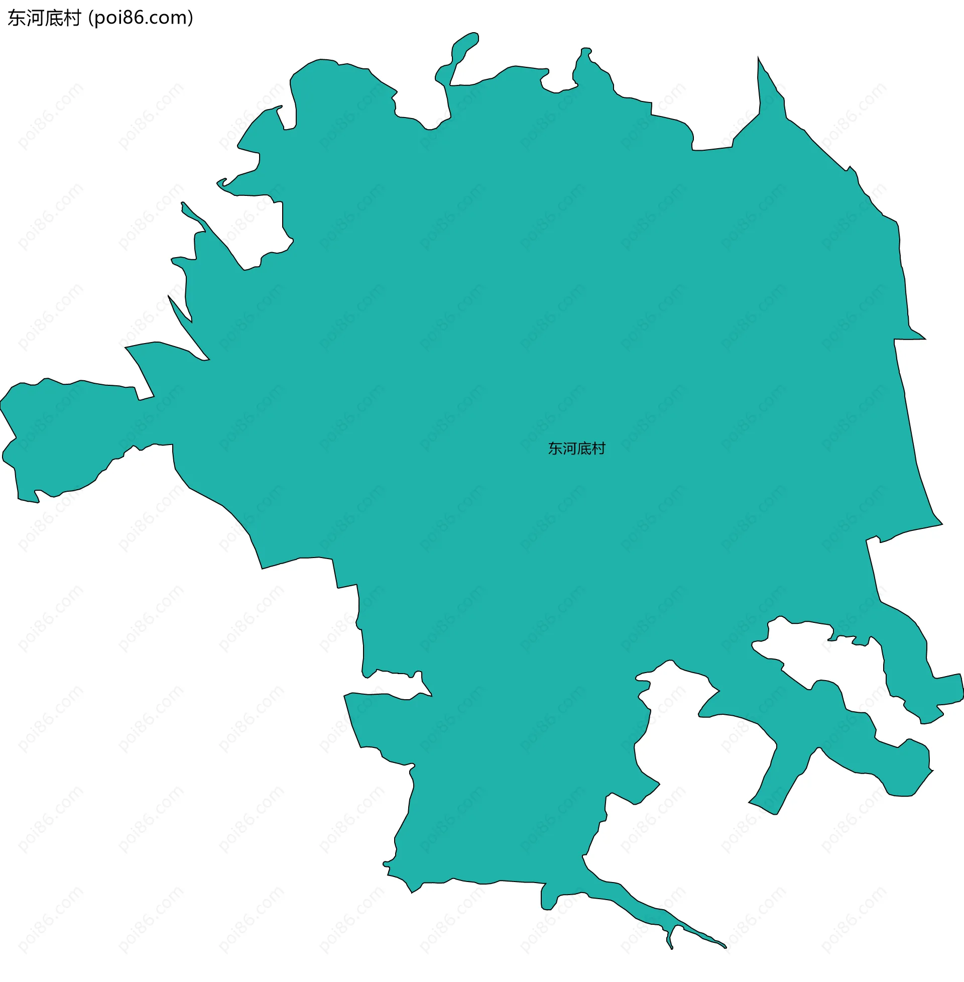 东河底村边界地图