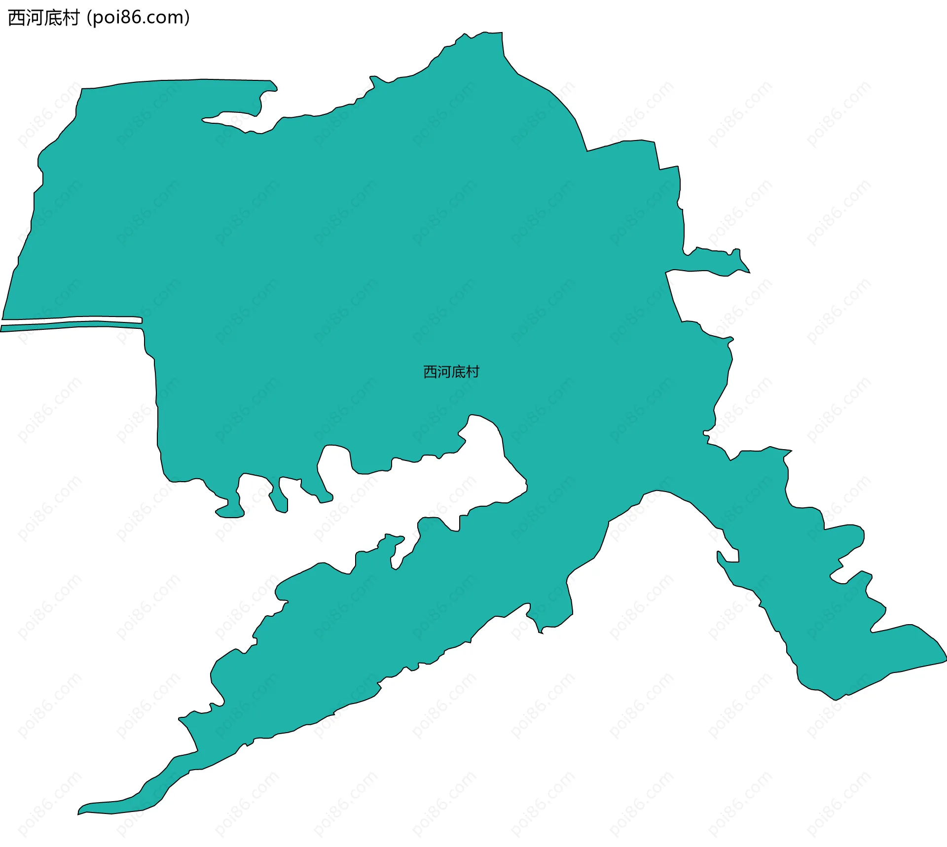西河底村边界地图