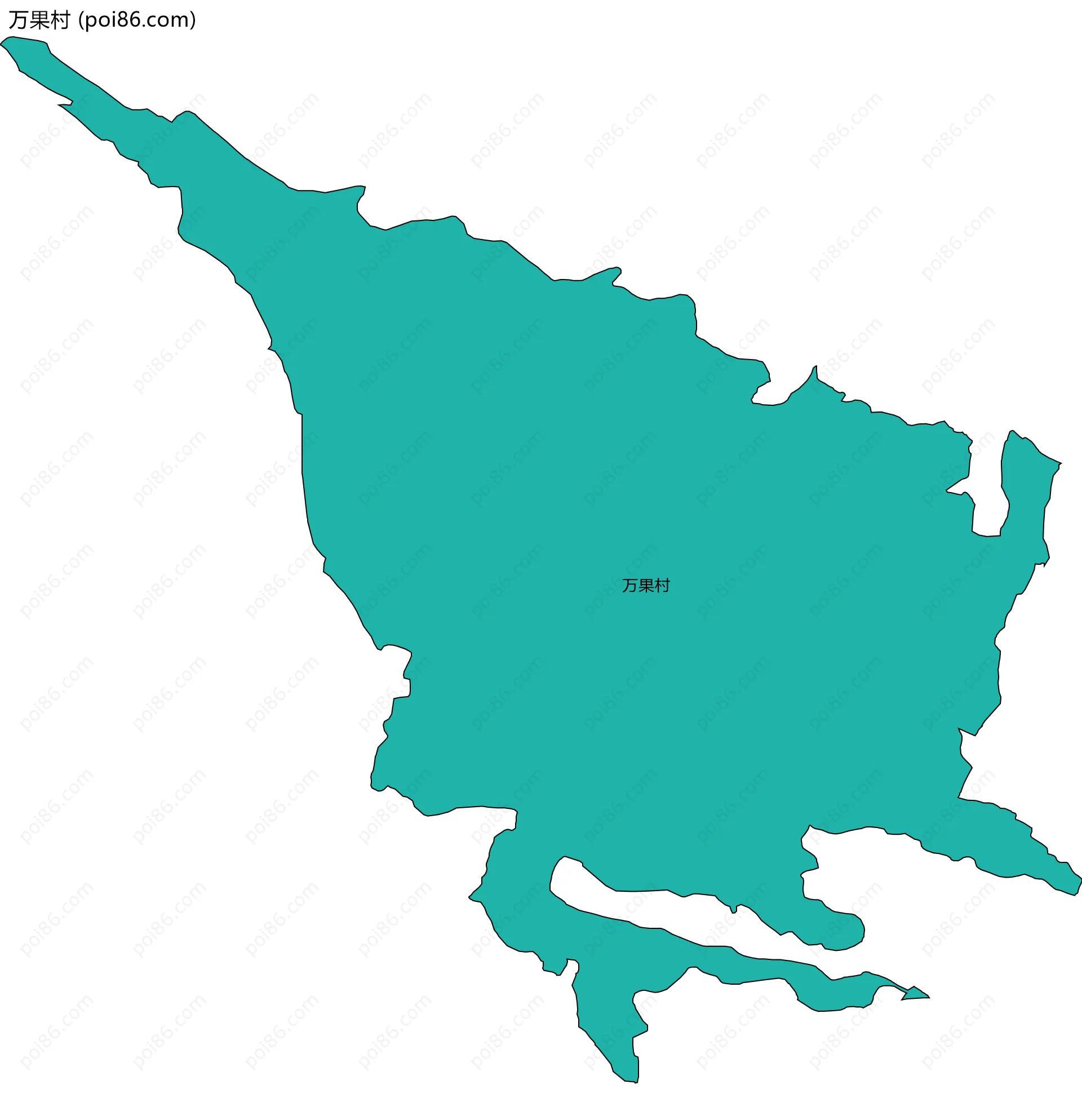 万果村边界地图