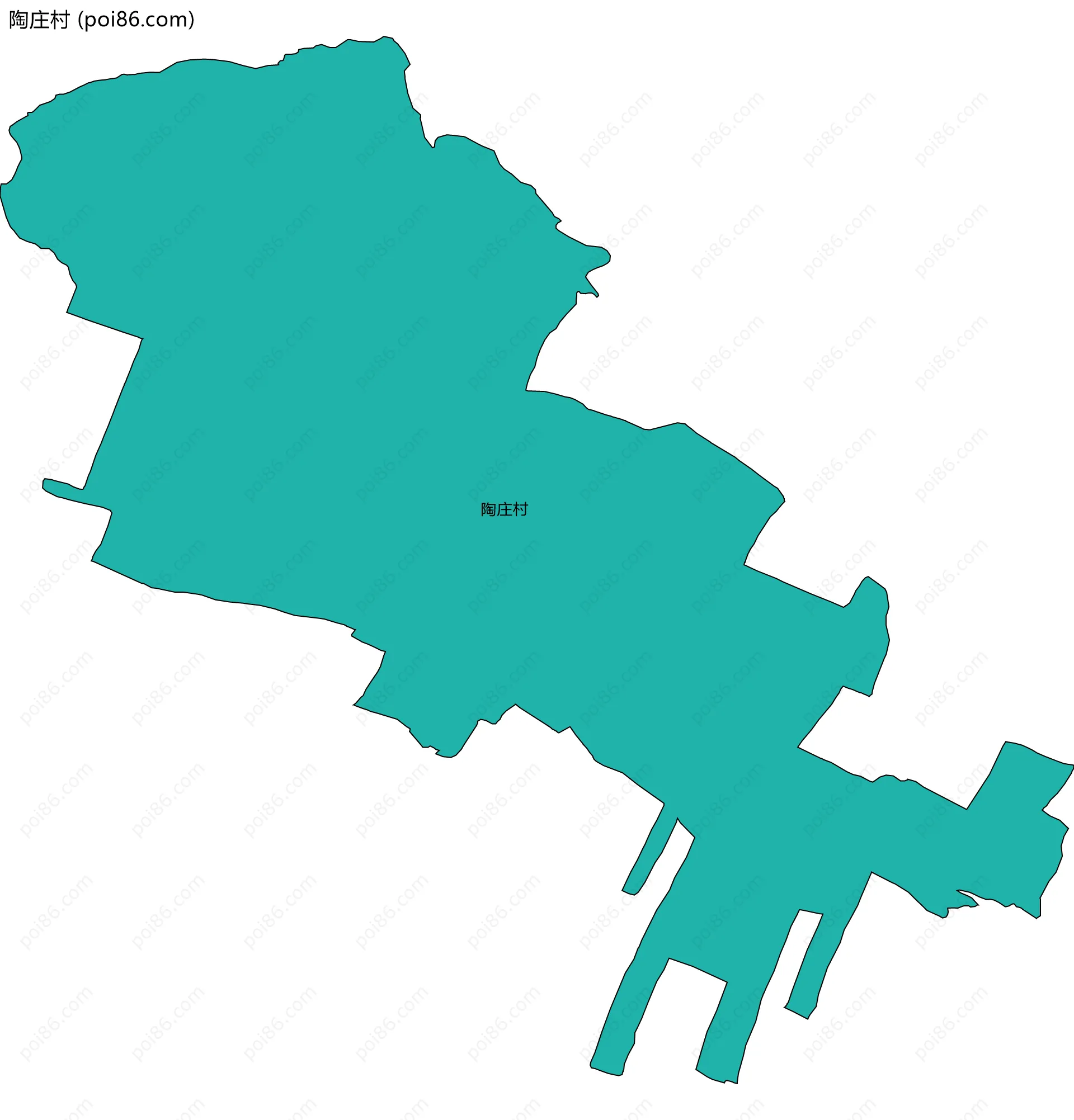 陶庄村边界地图