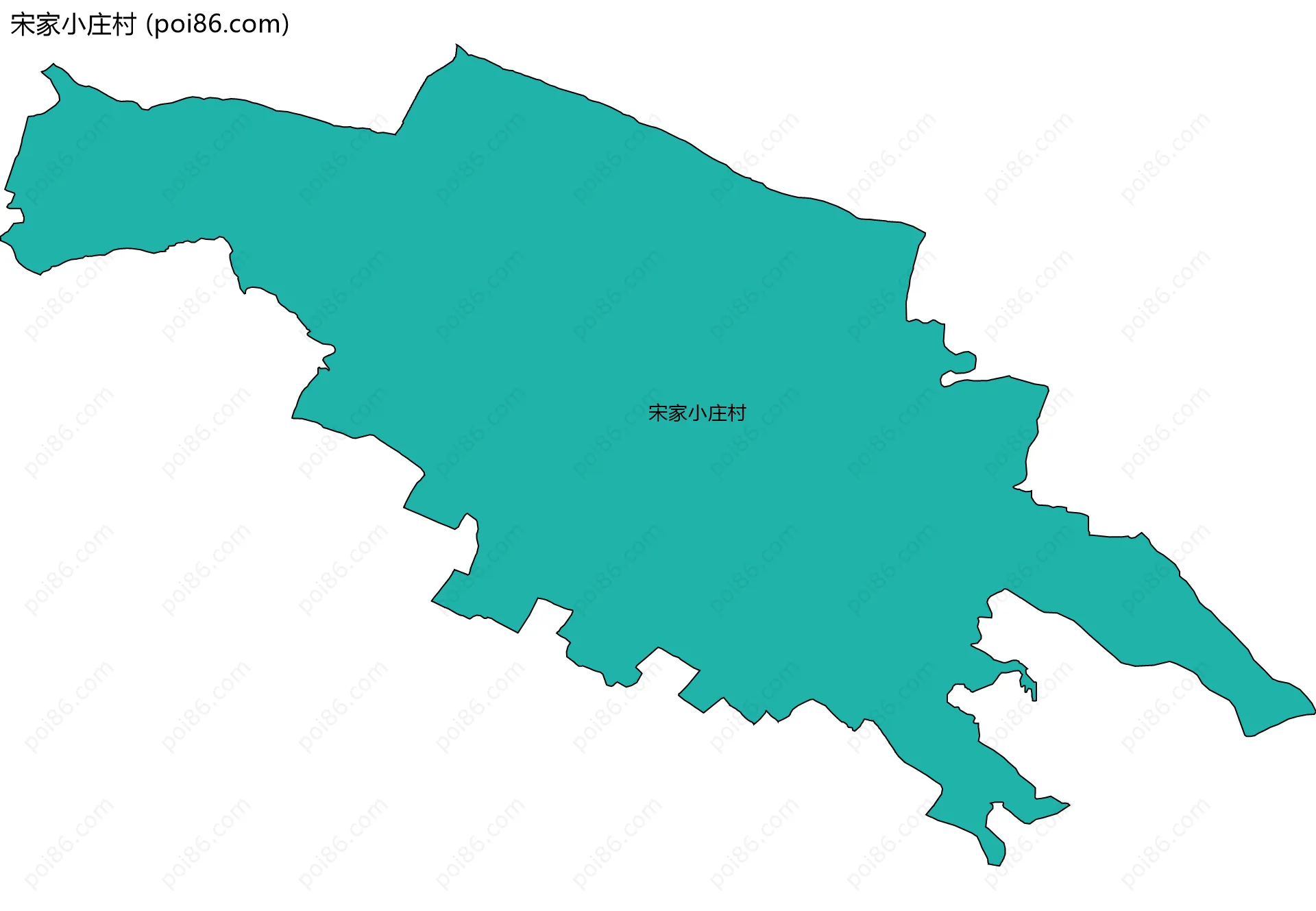 宋家小庄村边界地图