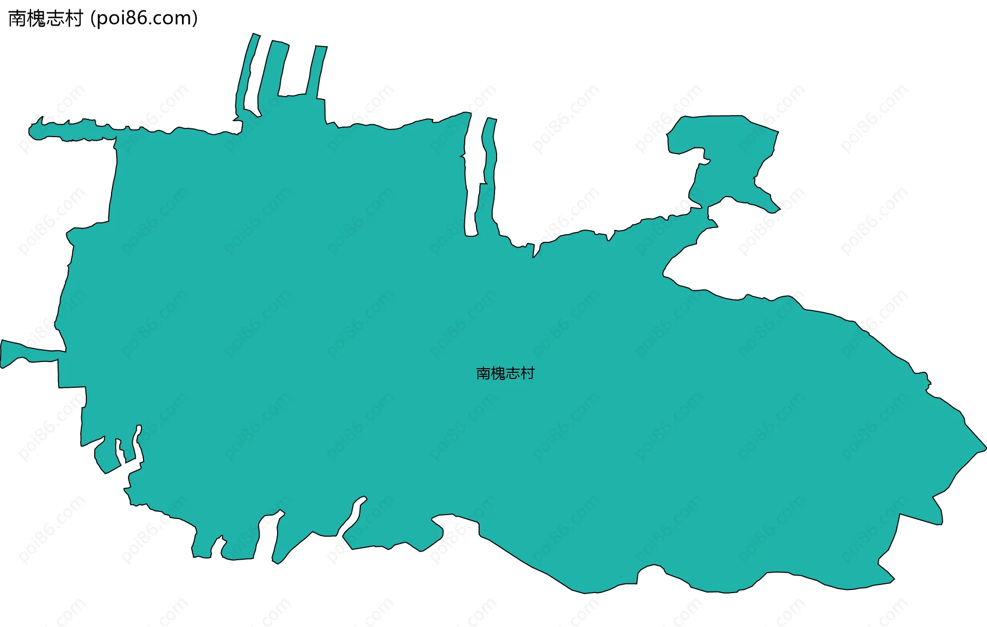 南槐志村边界地图