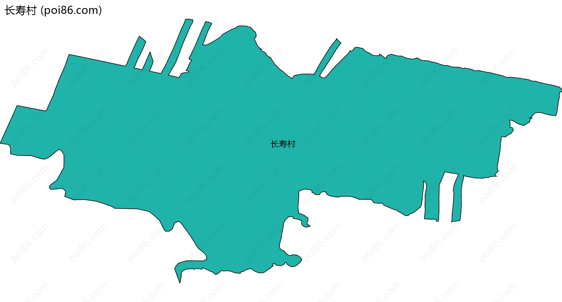 长寿村边界地图