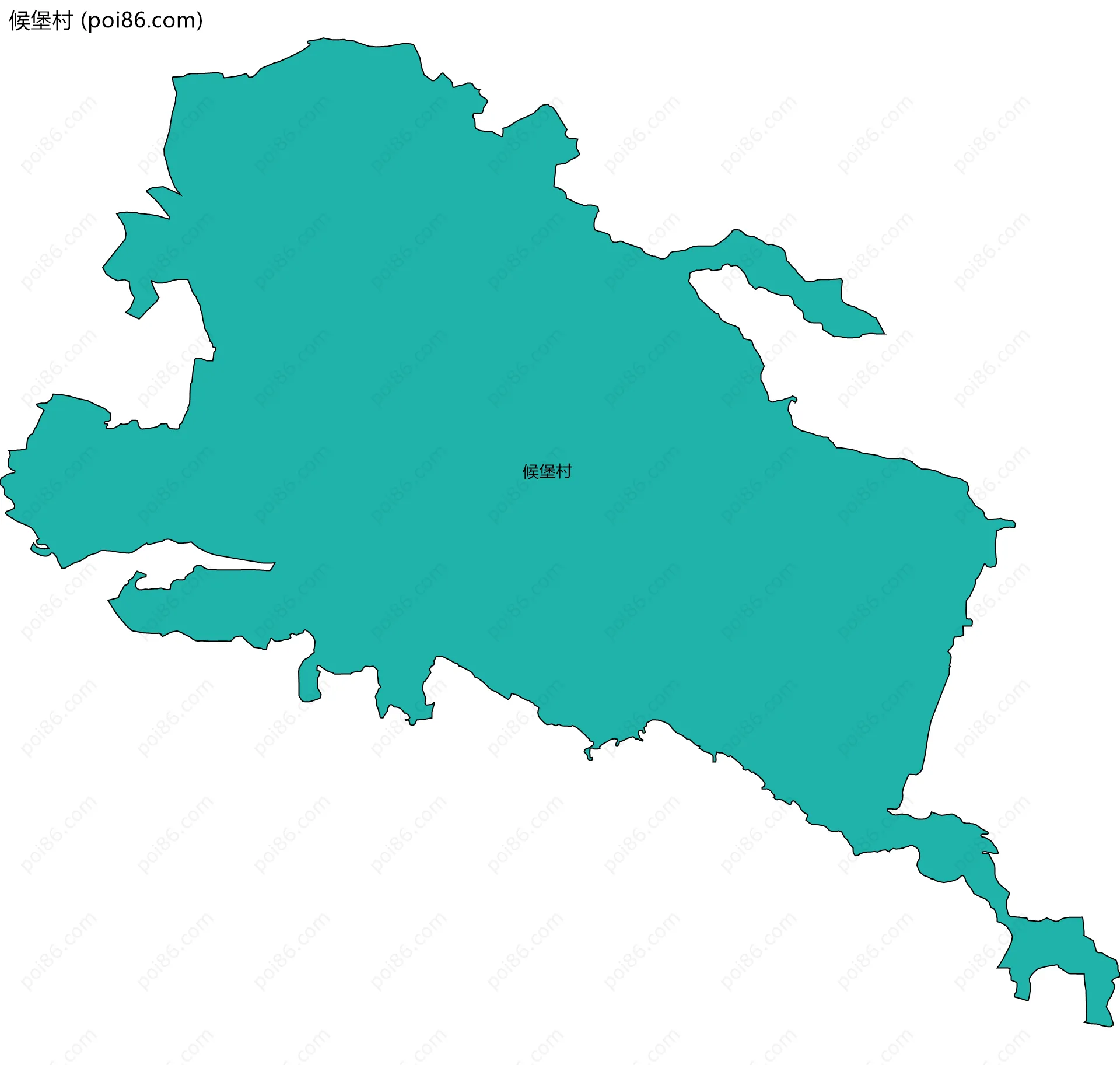 候堡村边界地图